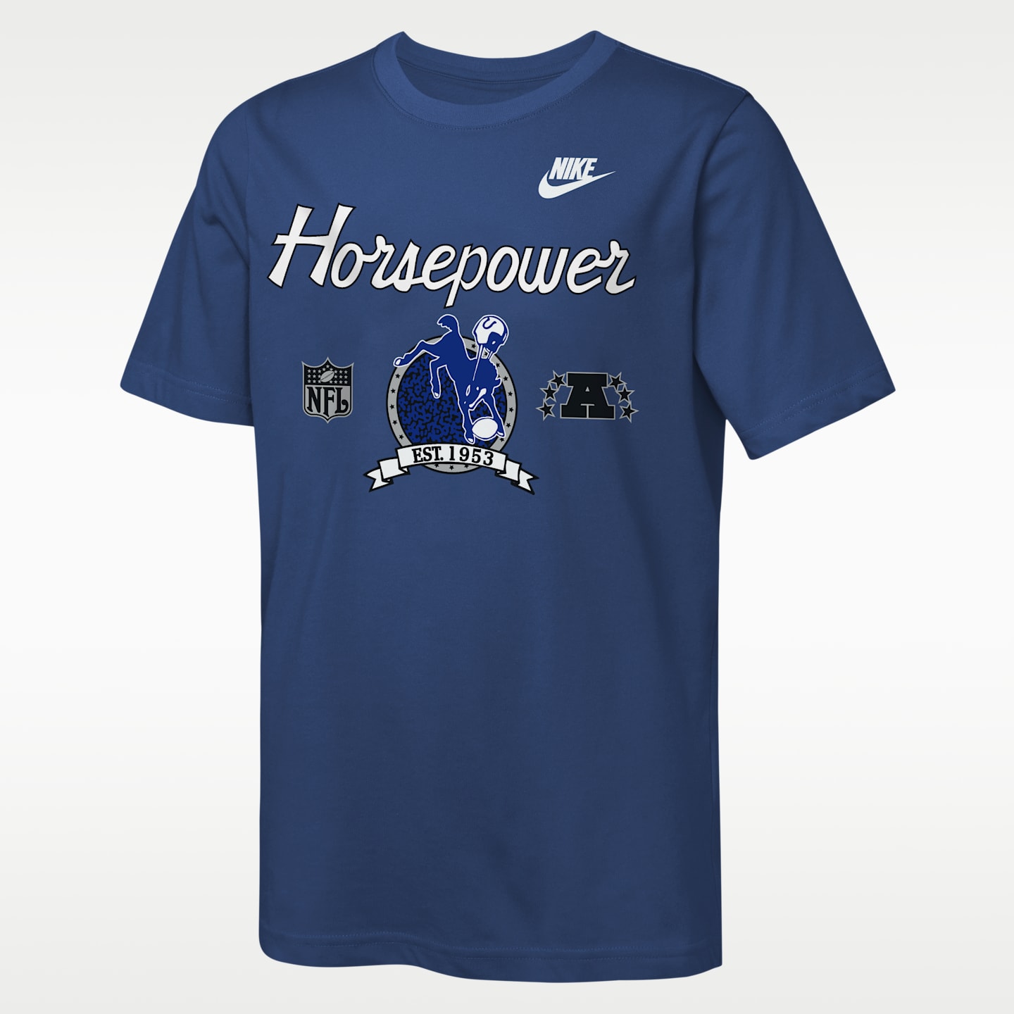 Детская футболка Nike Indianapolis Colts Rewind Hometown Slub Dri-FIT NFL, цвет: Синий — фото 1