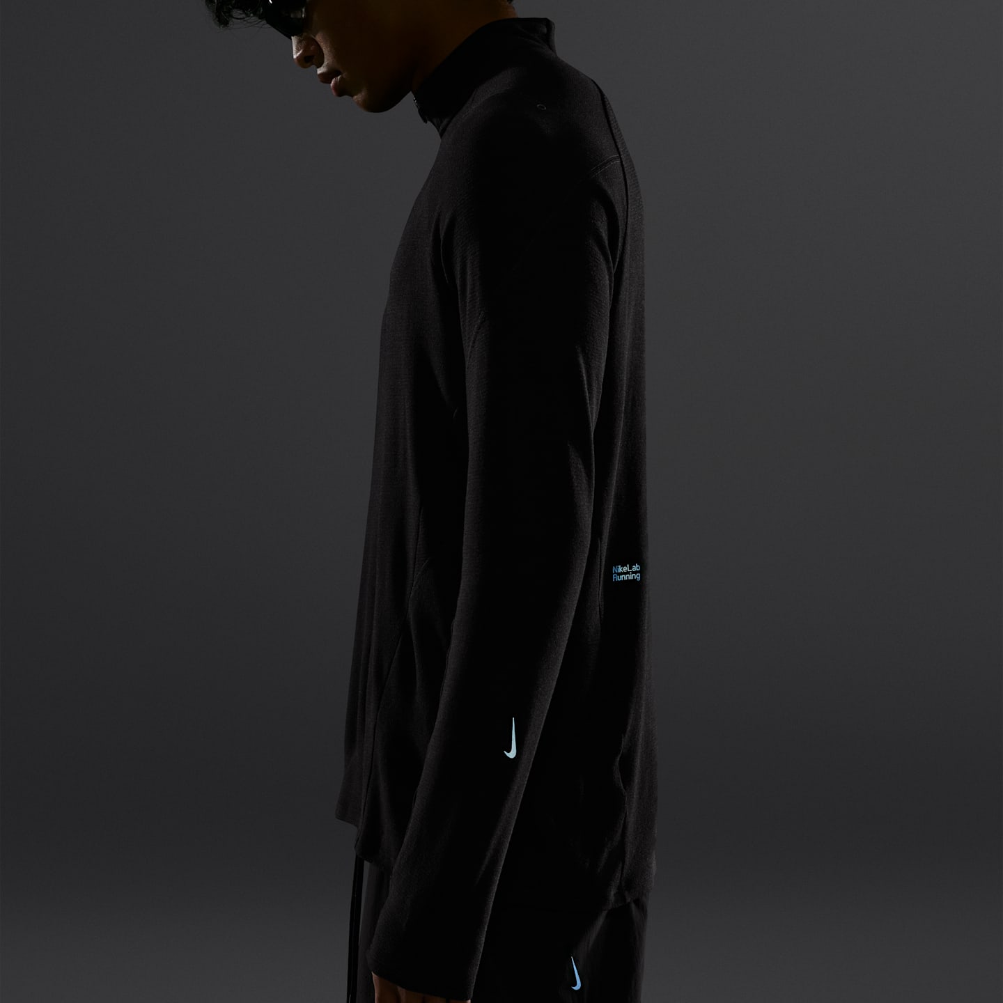 Мужские кроссовки NikeLab Running Wool-Blend Mid Layer, цвет: Чёрный / Антрацитовый — фото 6