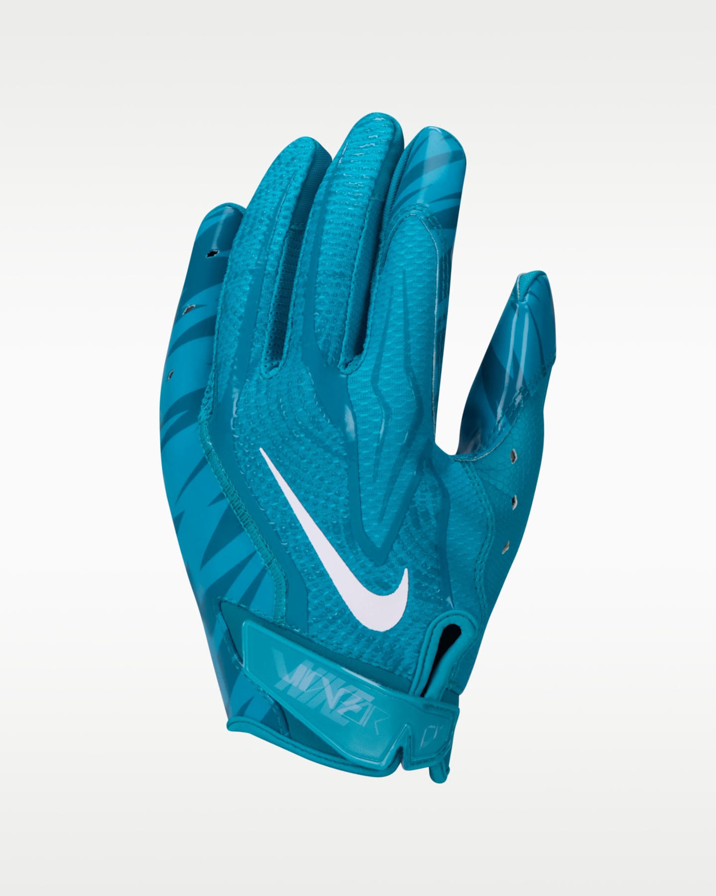 Женские перчатки для американского футбола Nike Vapor Jet 9.0, 1 пара, цвет: Аквамариновый / Белый — фото 3
