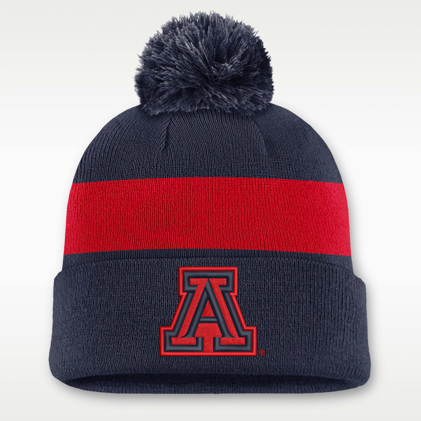 Мужская шапка-бини с отворотом Nike Arizona Peak College, цвет: Тёмно-синий — фото 1