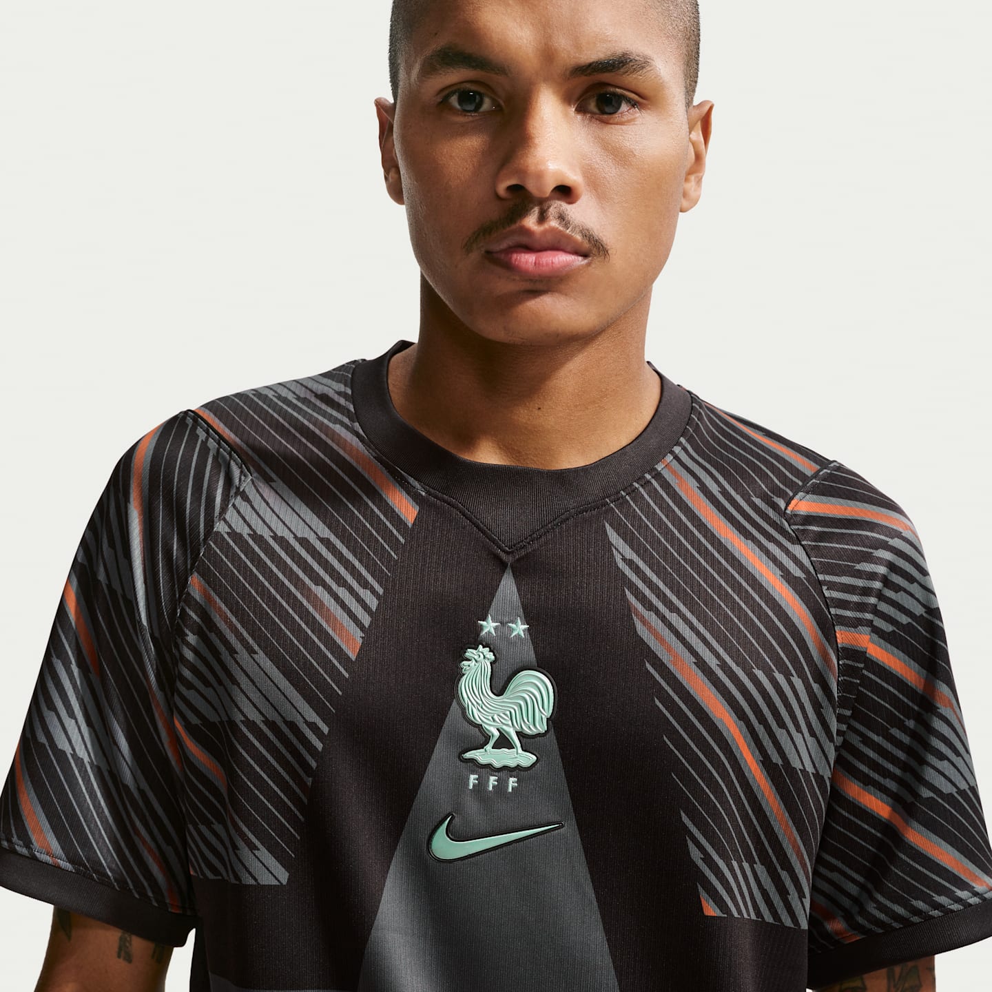 Мужской топ Nike Kylian Mbappé France National Team 2026 Stadium Home Dri-FIT Soccer Jersey, цвет: Чёрный / Средний пепельный — фото 3