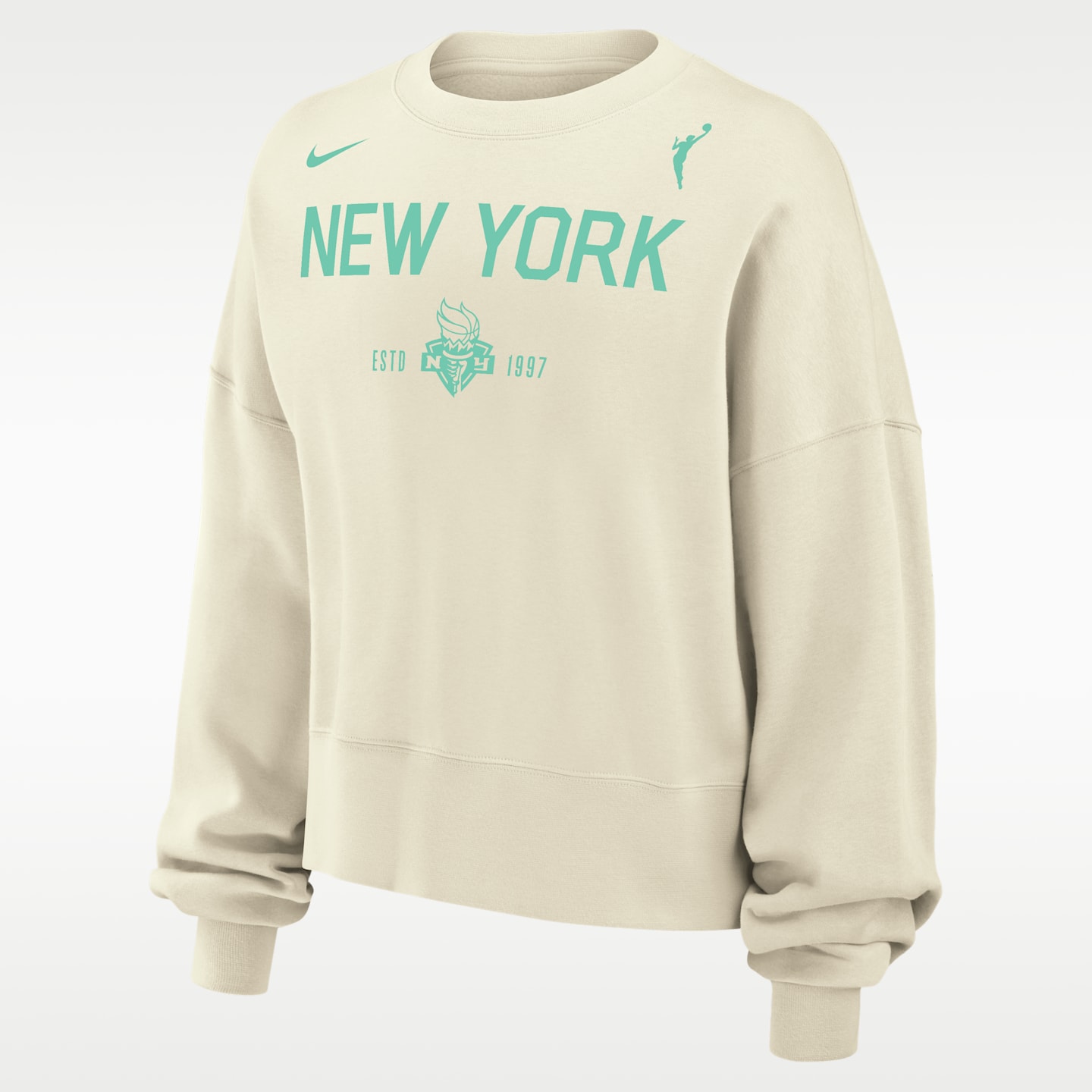 Женский флисовый свитшот Nike WNBA New York Liberty Phoenix, цвет: Молочный