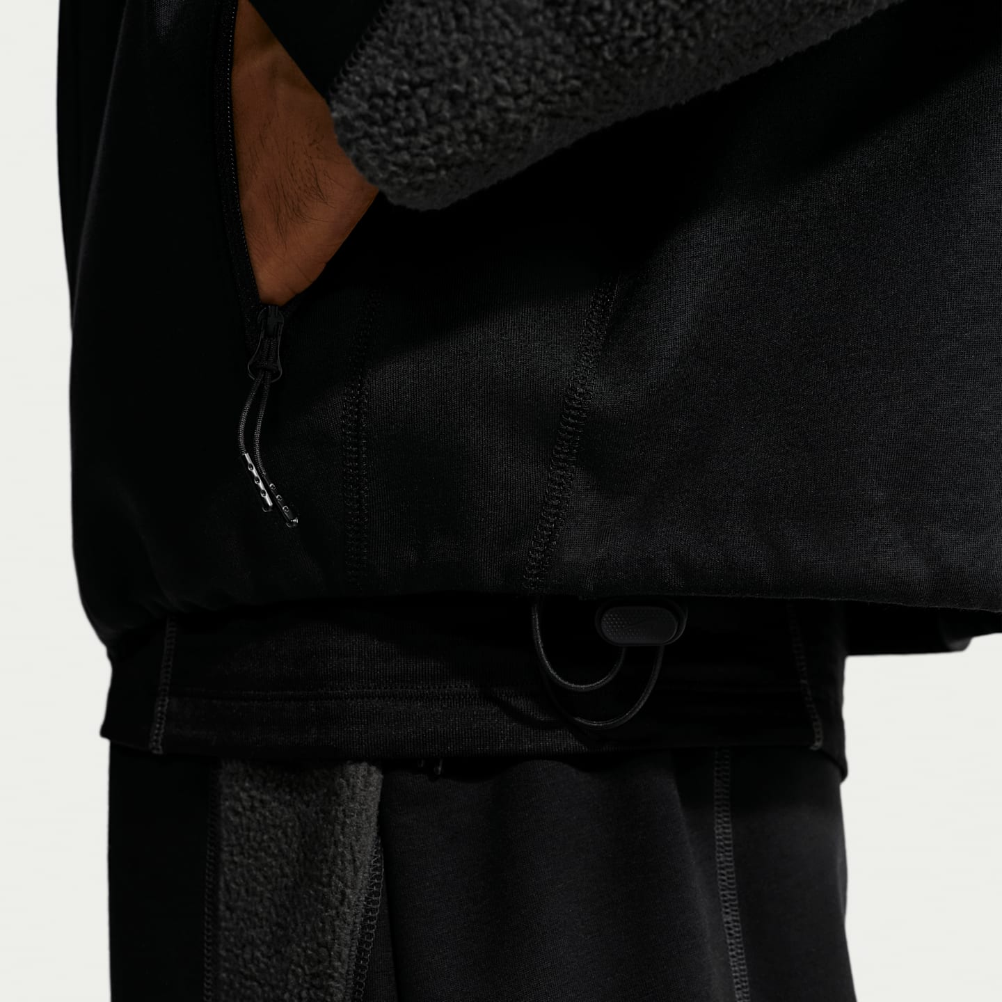 Мужское худи на молнии Nike Tech Boreas Therma-FIT, цвет: Чёрный / Антрацитовый — фото 6