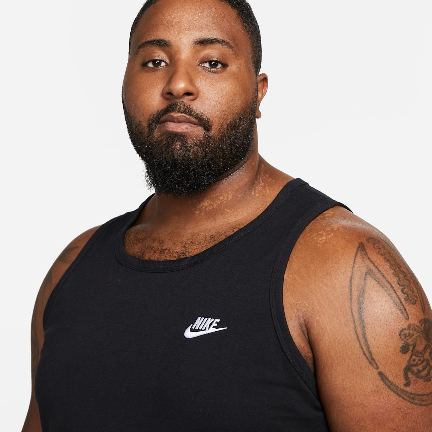 Мужская майка Nike Sportswear Club, цвет: Чёрный / Белый — фото 7