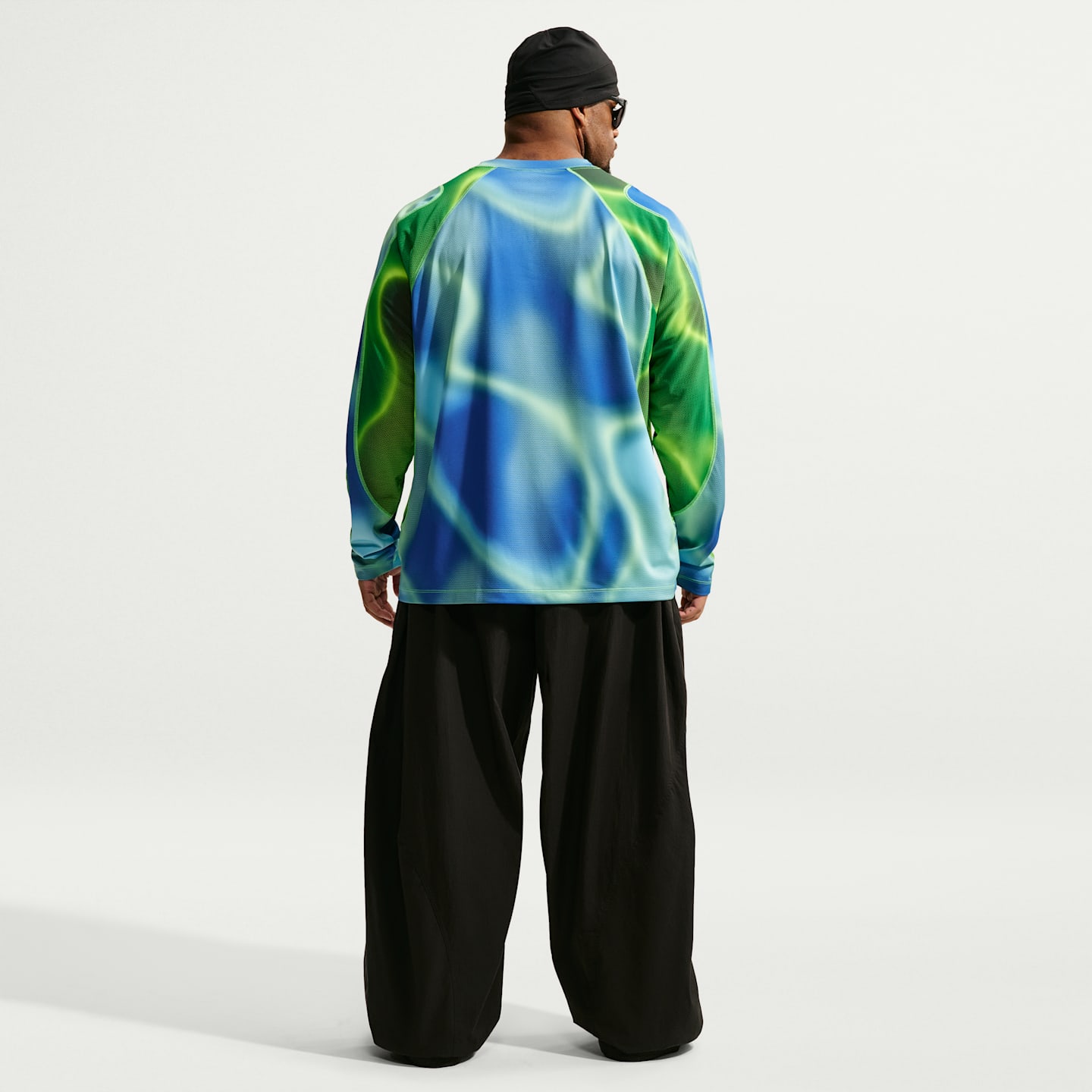 Мужские брюки Nike Project F.R.O.G. Woven Flow, цвет: Чёрный / Зелёный — фото 11