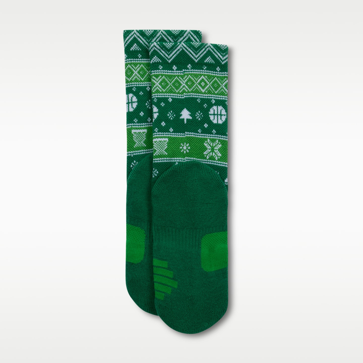 Детские носки Nike Dri-FIT Holiday Elite, цвет: Зелёный — фото 3