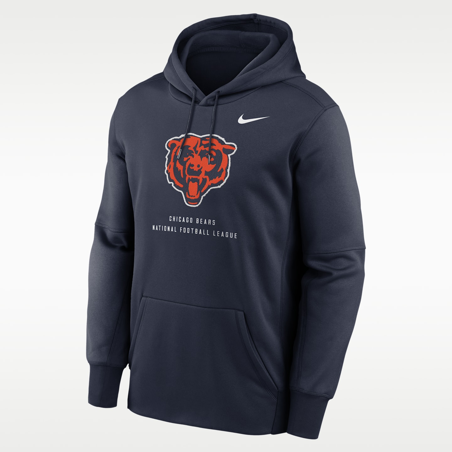 Мужские худи Chicago Bears Nike Therma NFL Pullover, цвет: Тёмно-синий — фото 1