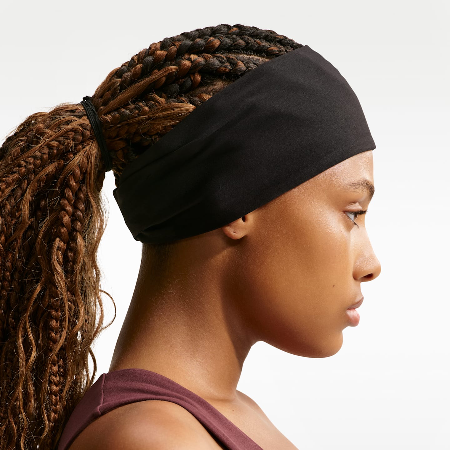 Мужские аксессуары для волос Nike Fury Plus Dri-FIT Wide Headband, цвет: Чёрный — фото 2