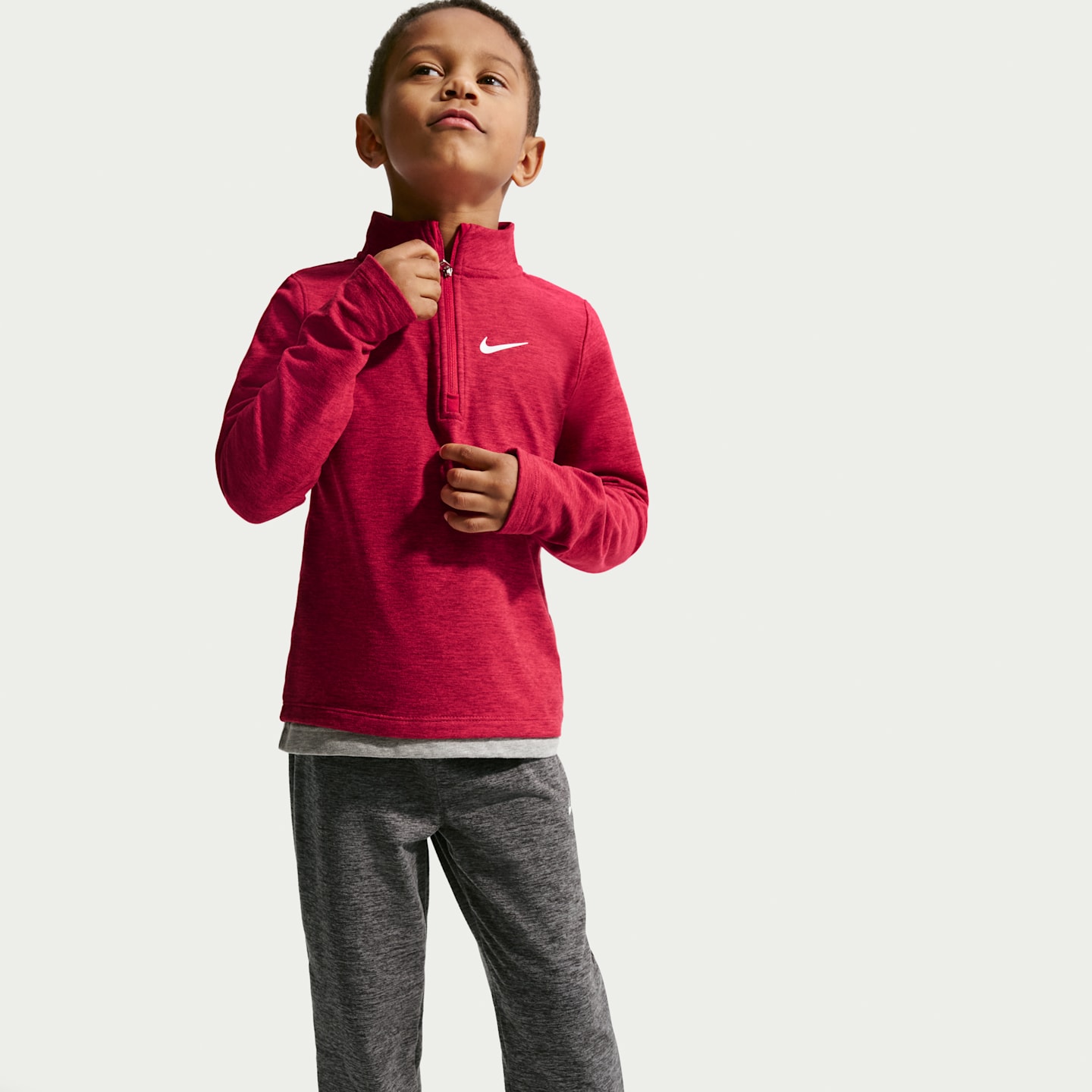 Детский комплект Nike Sunset из 2 предметов с топом на молнии 1/4, цвет: Чёрный / Красный — фото 6