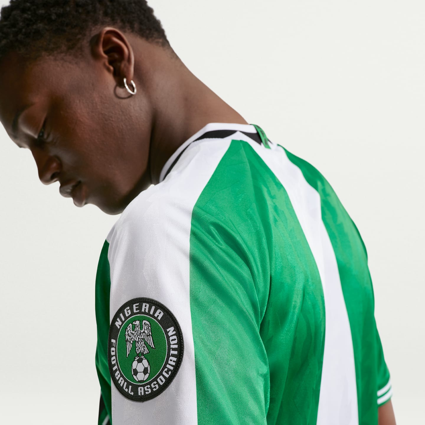 Мужской топ Nike Nigeria 1996 Reissue Dri-FIT Soccer Replica Jersey, цвет: Зелёный / Белый — фото 2