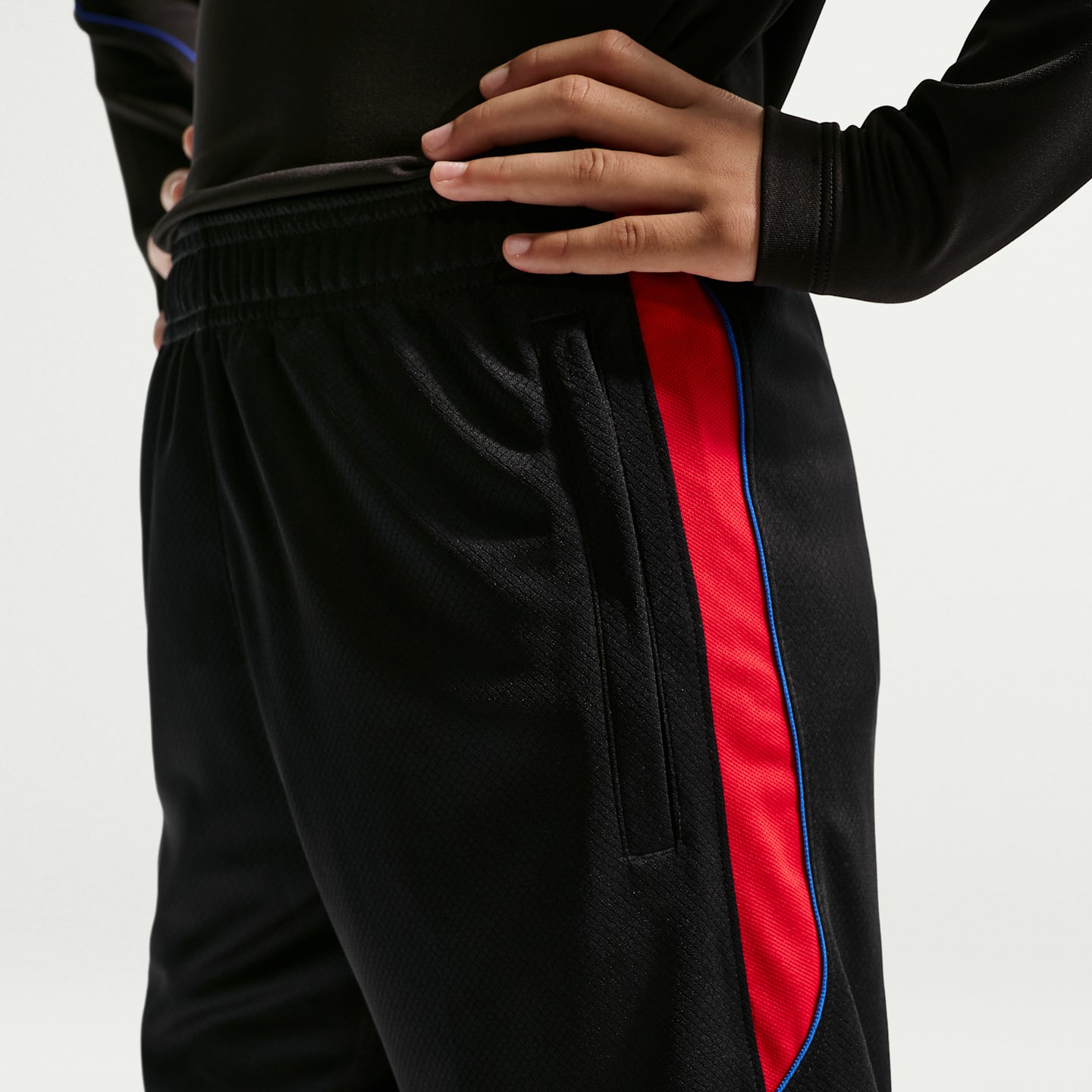 Детские футбольные трикотажные шорты Nike Paris Saint-Germain Strike Dri-FIT, цвет: Чёрный / Королевский синий — фото 5