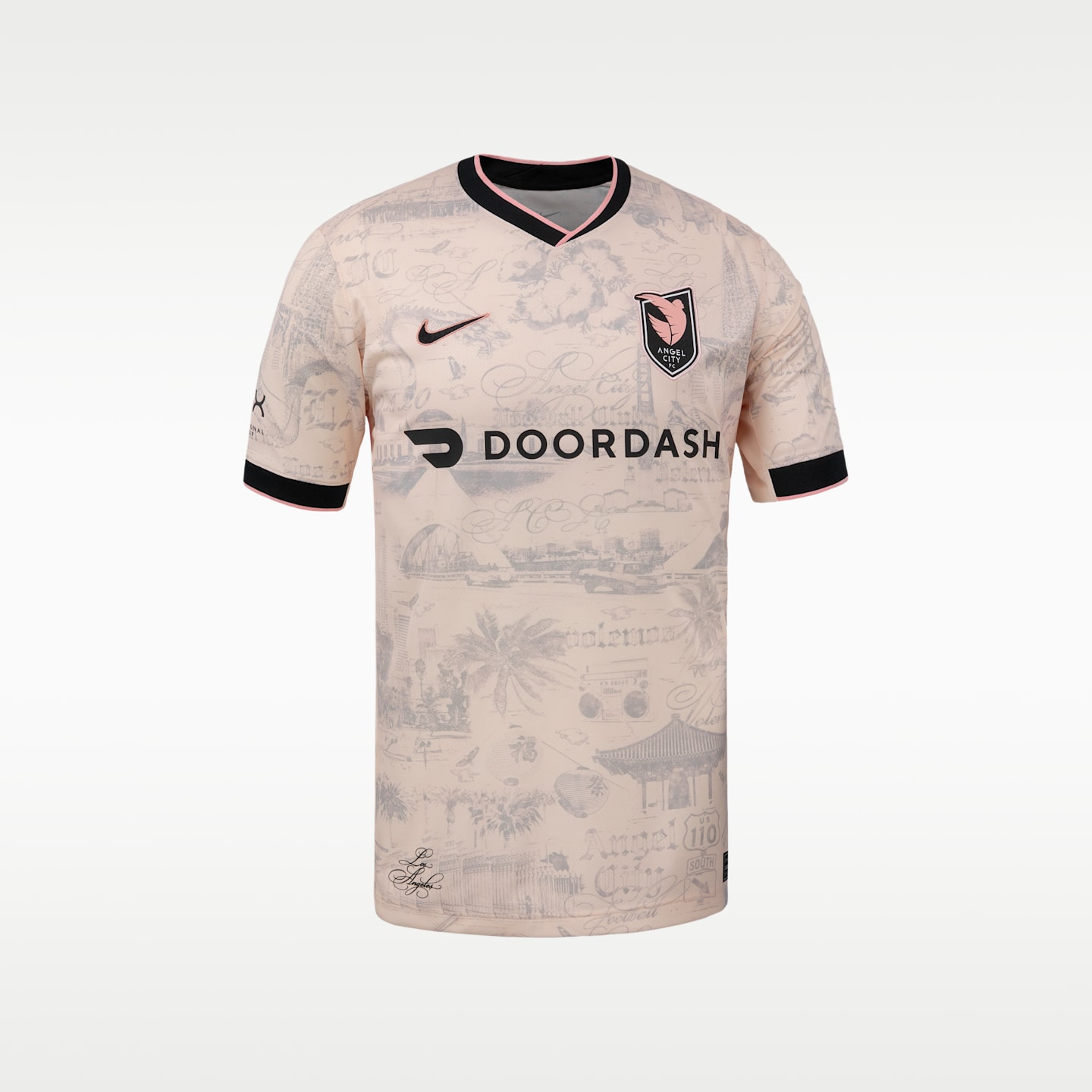 Мужская футбольная джерси Nike Giselle Thompson Angel City FC 2025 Stadium Away Replica, цвет: Розовый / Серый — фото 4