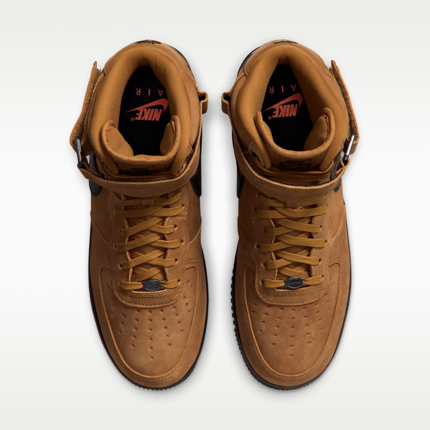 Мужские кроссовки Nike Air Force 1 Mid '07 GORE-TEX Vibram, цвет: Пшеничный / Оранжевый — фото 4