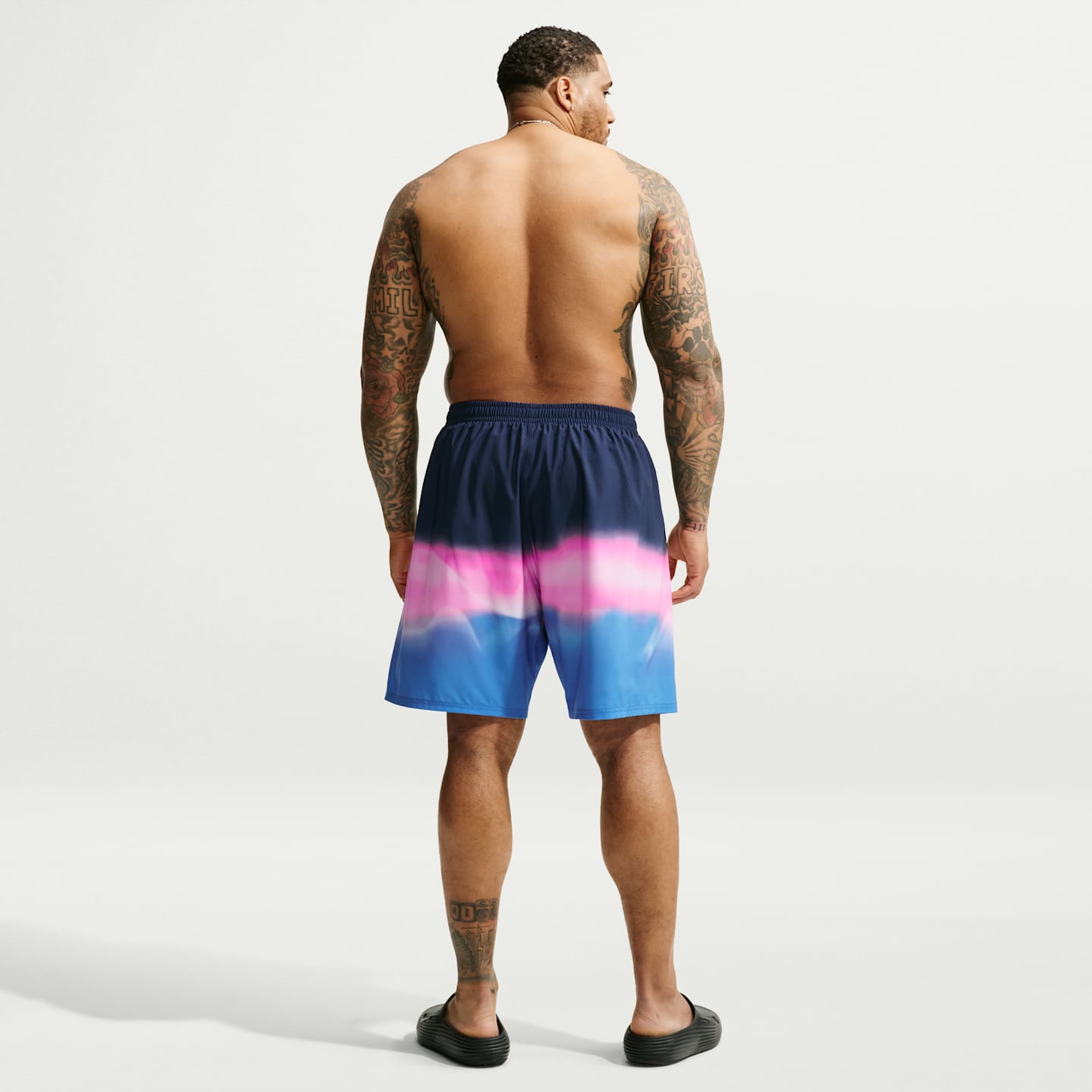 Мужские плавательные шорты Nike Swim Breaker, 9", со вшитыми трусами, большие размеры, цвет: Синий — фото 5