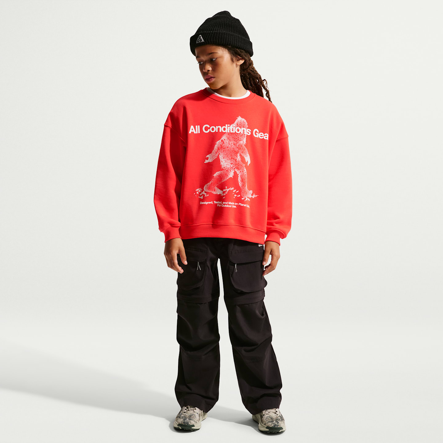 Детский флисовый свитшоты Nike ACG Yeti, цвет: Светлый малиновый — фото 4