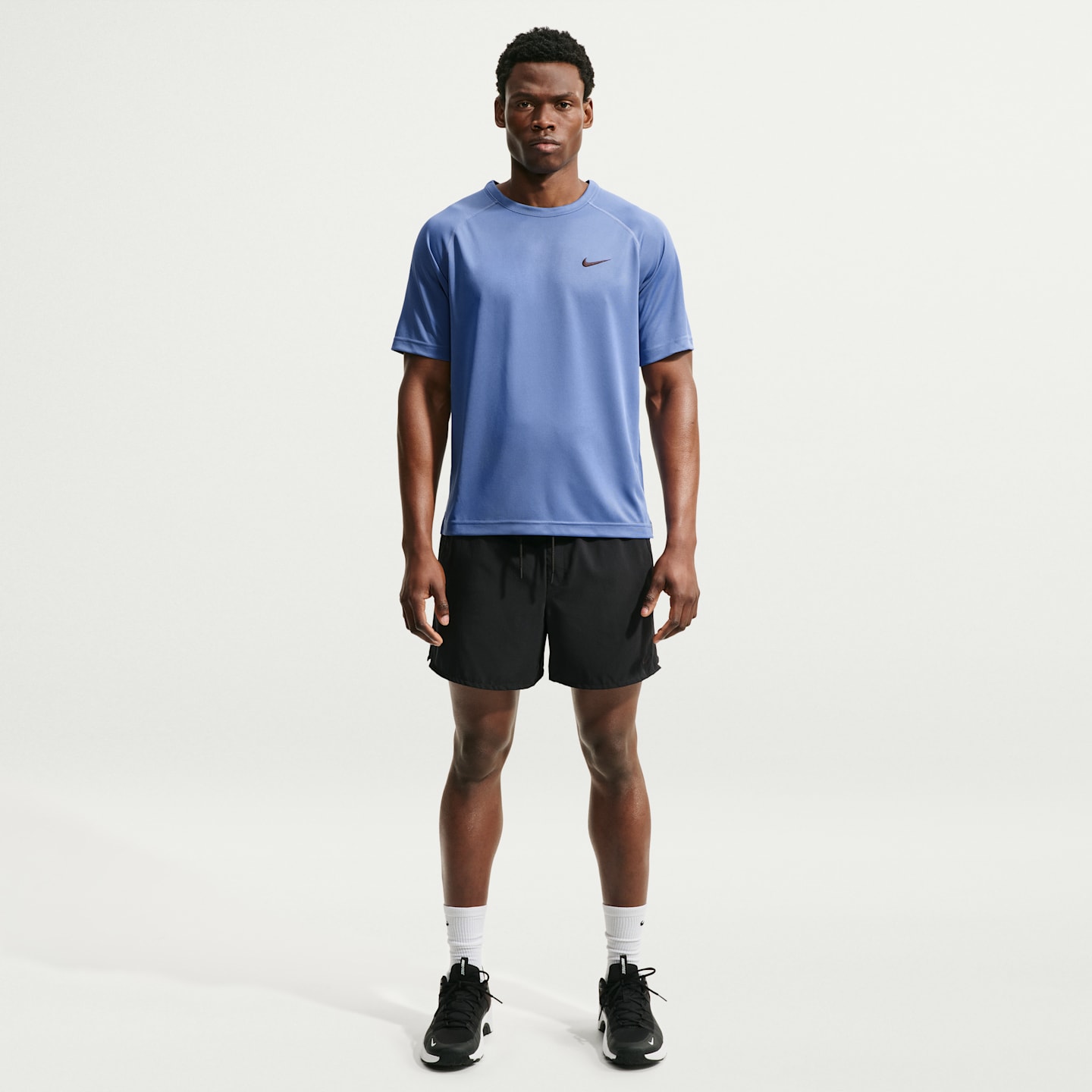 Мужской топ Nike Flex Dri-FIT Short-Sleeve Training, цвет: Индиго / Чёрный — фото 4