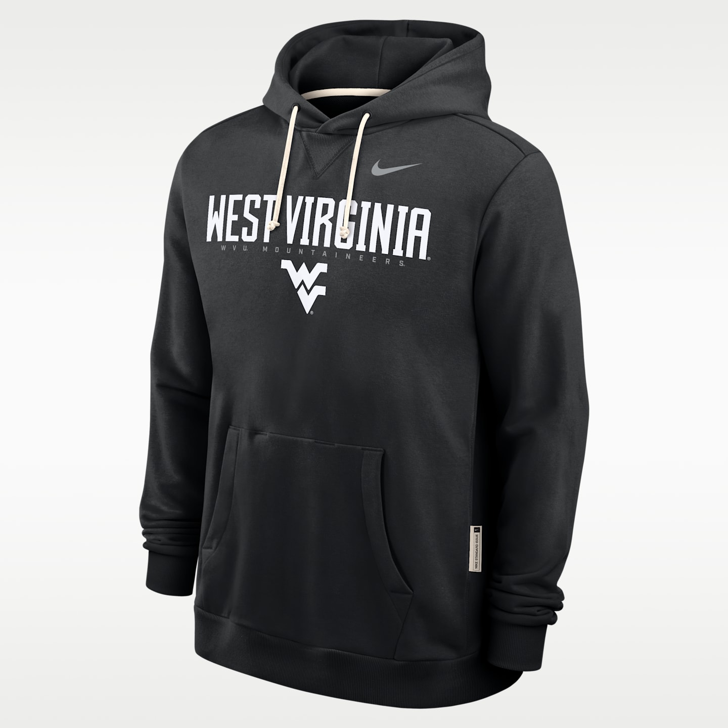 Мужское худи Nike West Virginia Sideline Standard Issue Dri-FIT, цвет: Чёрный — фото 1