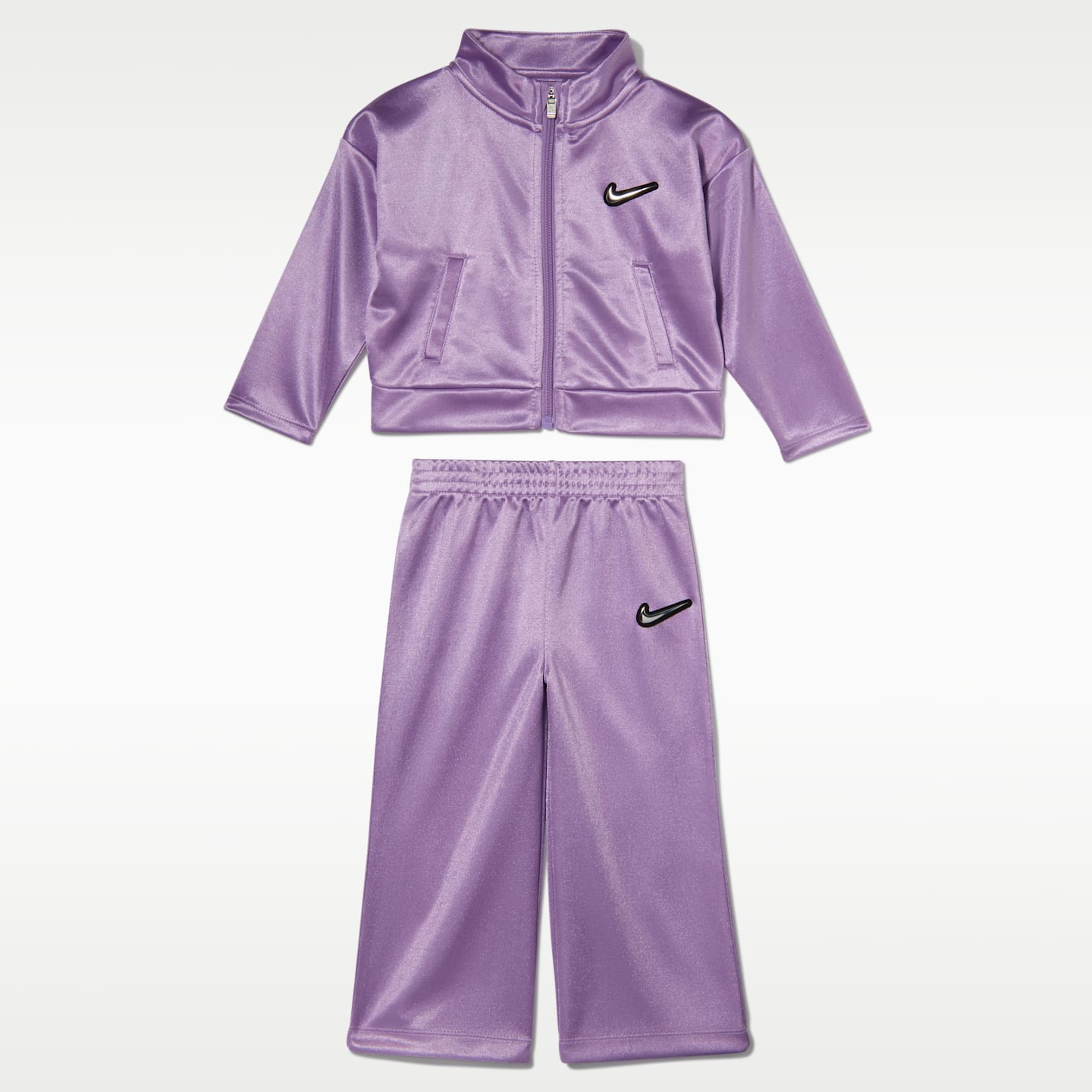 Комплекты Nike Swoosh Sparkle 2-Piece Track Set для малышей, цвет: Фиолетовый — фото 1