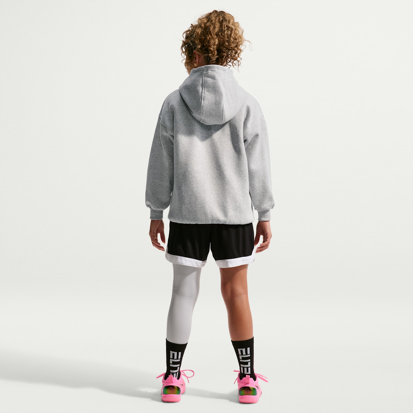 Детская баскетбольная худи Nike A'ja Wilson Club Fleece, цвет: Платиновый / Меланжевый — фото 5