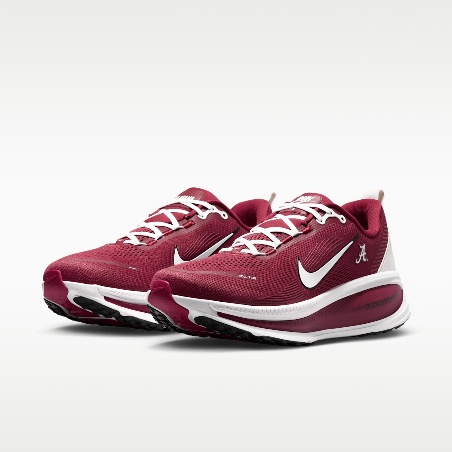 Мужские кроссовки Nike College Vomero 18 (Alabama) Road Running, цвет: Малиновый / Чёрный — фото 5
