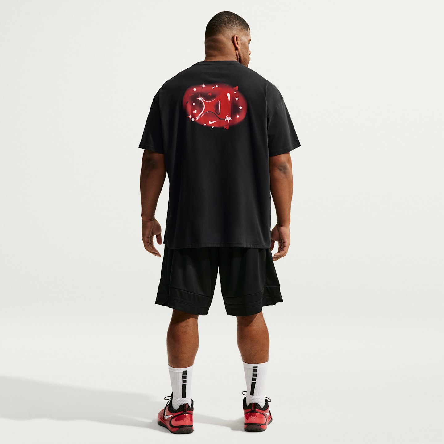 Женская баскетбольная футболка Nike A'ja Wilson Dri-FIT, цвет: Чёрный / Красный — фото 10