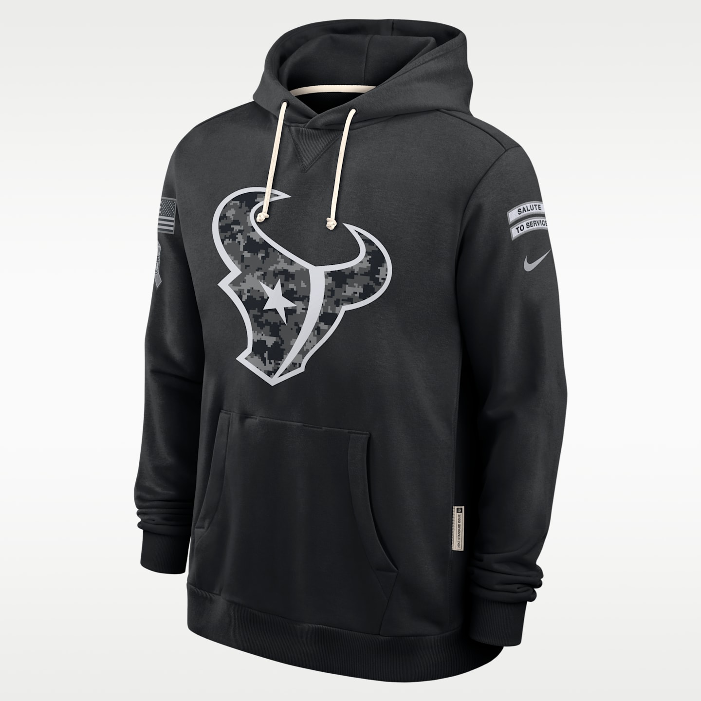 Мужское худи Nike Houston Texans Salute to Service Sideline Dri-FIT NFL, цвет: Чёрный — фото 1