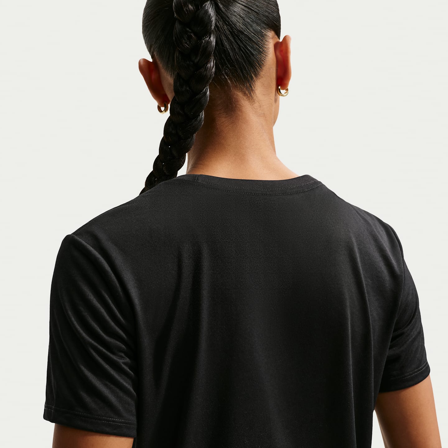 Женская футболка Nike Dri-FIT, цвет: Чёрный / Белый — фото 2