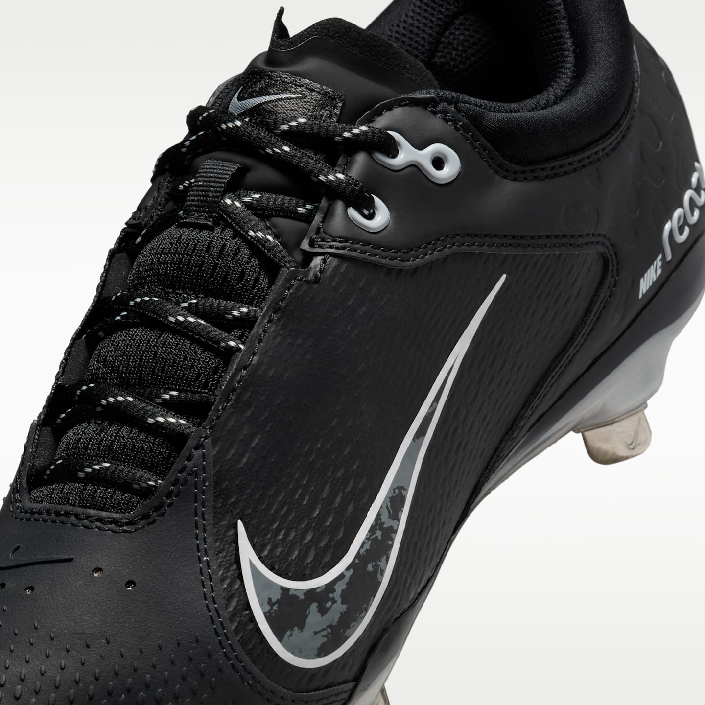 Женские бутсы Nike Hyperdiamond 4 Elite Softball Cleats, цвет: Чёрный / Железный серый — фото 8