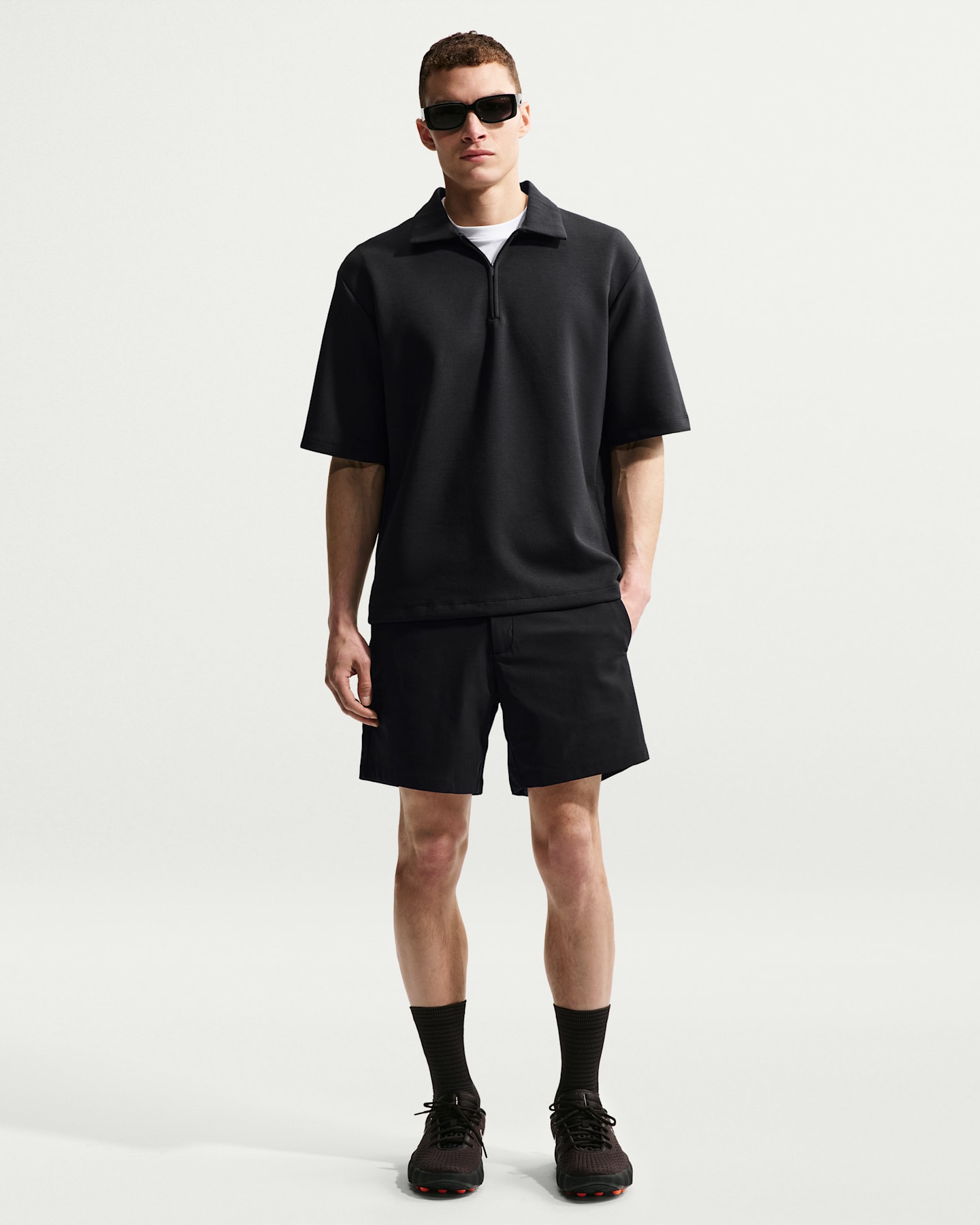 Мужские шорты 6" Nike 24.7 PerfectStretch Dri-FIT, цвет: Чёрный / Серый — фото 7