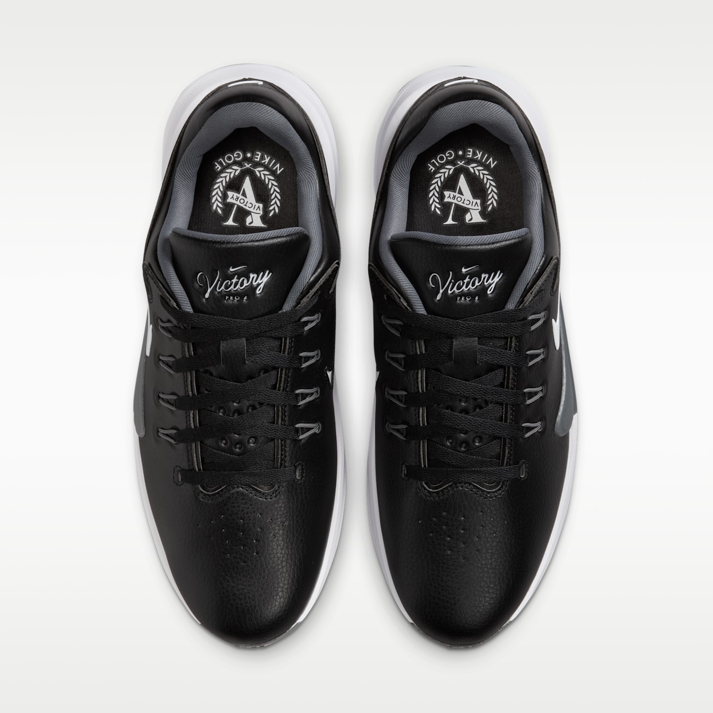 Кроссовки Nike Victory Pro 4 Golf Shoes, цвет: Чёрный / Железный серый — фото 4