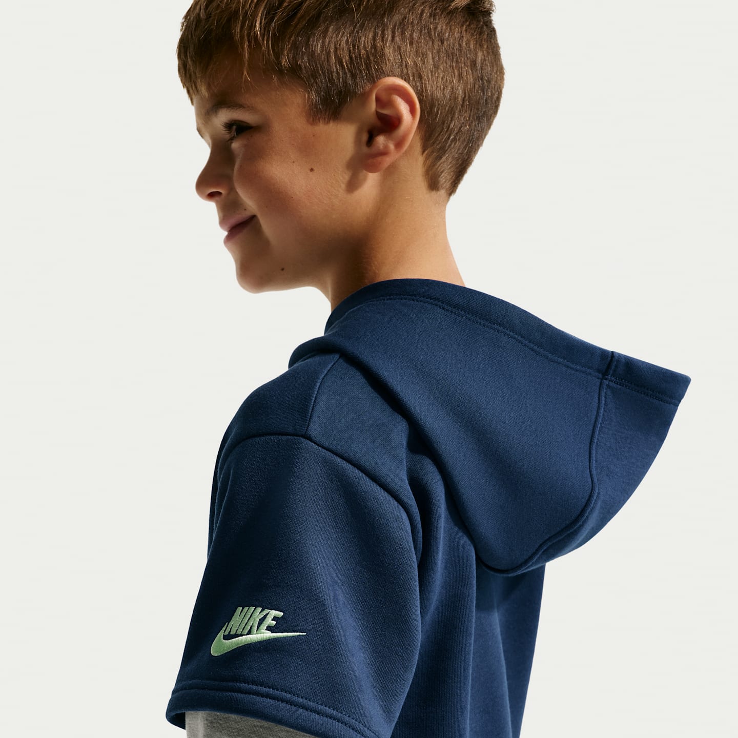 Детские комплекты Nike Sportswear Snow Motion Twofer Fleece 2-Piece Set, цвет: Серый меланжевый — фото 3