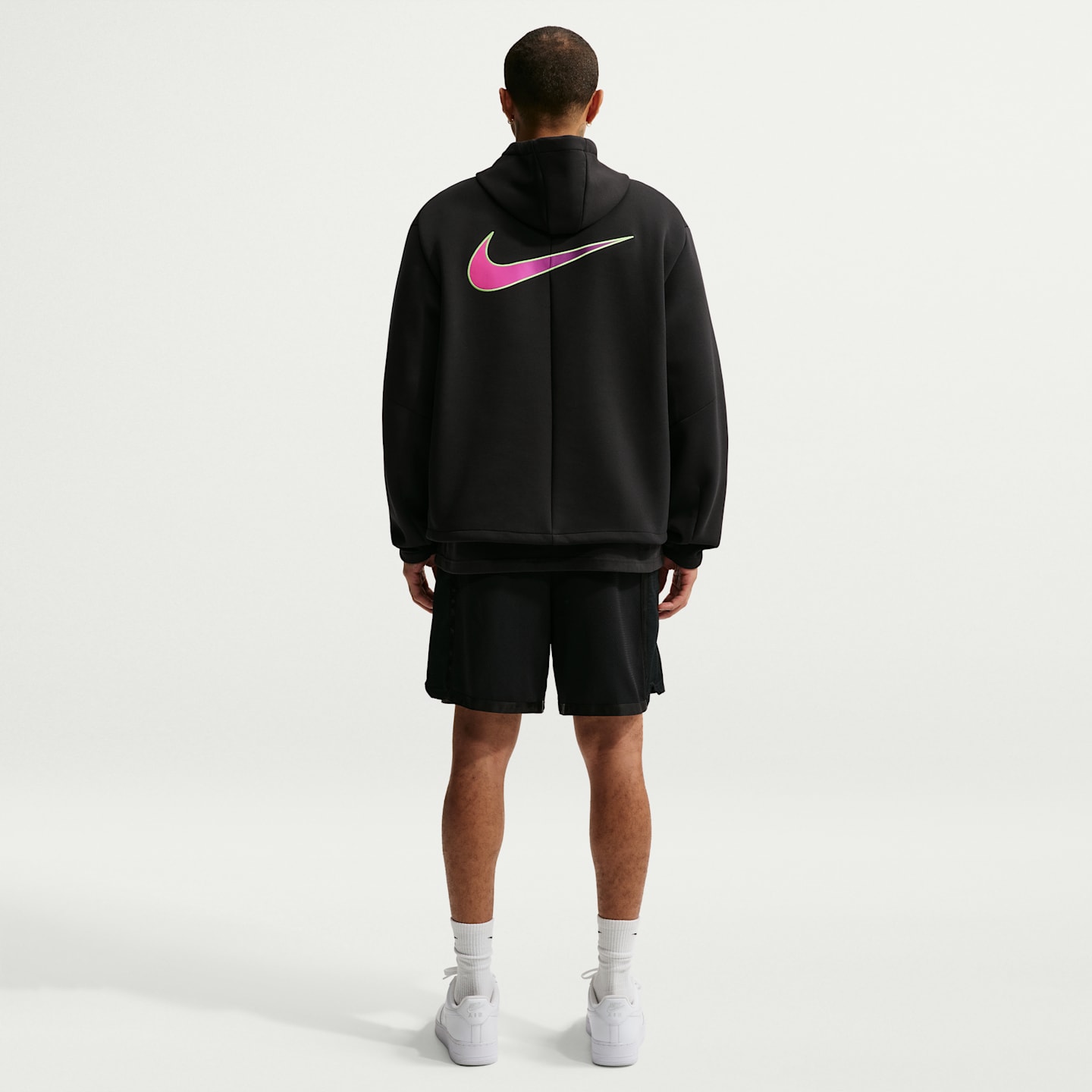 Мужское баскетбольное худи Nike Kobe Mambacurial, цвет: Чёрный / Зелёный — фото 5
