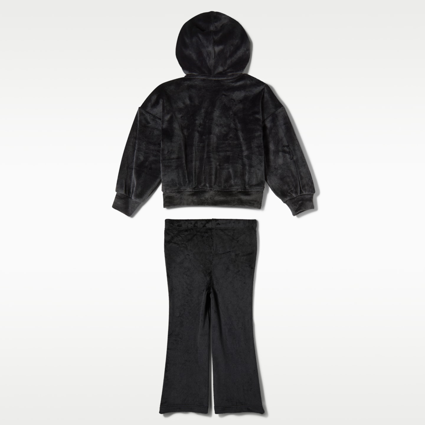 Комплект из двух предметов для малышей Nike: велюровые клёш-леггинсы, 12-24 мес, цвет: Чёрный — фото 2