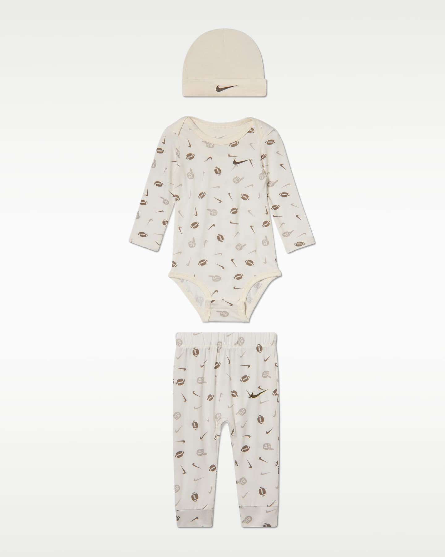 Комплект для малышей Nike Ready, Set, Grow! из 3 предметов, 0-9 мес, цвет: Бледная слоновая кость — фото 4