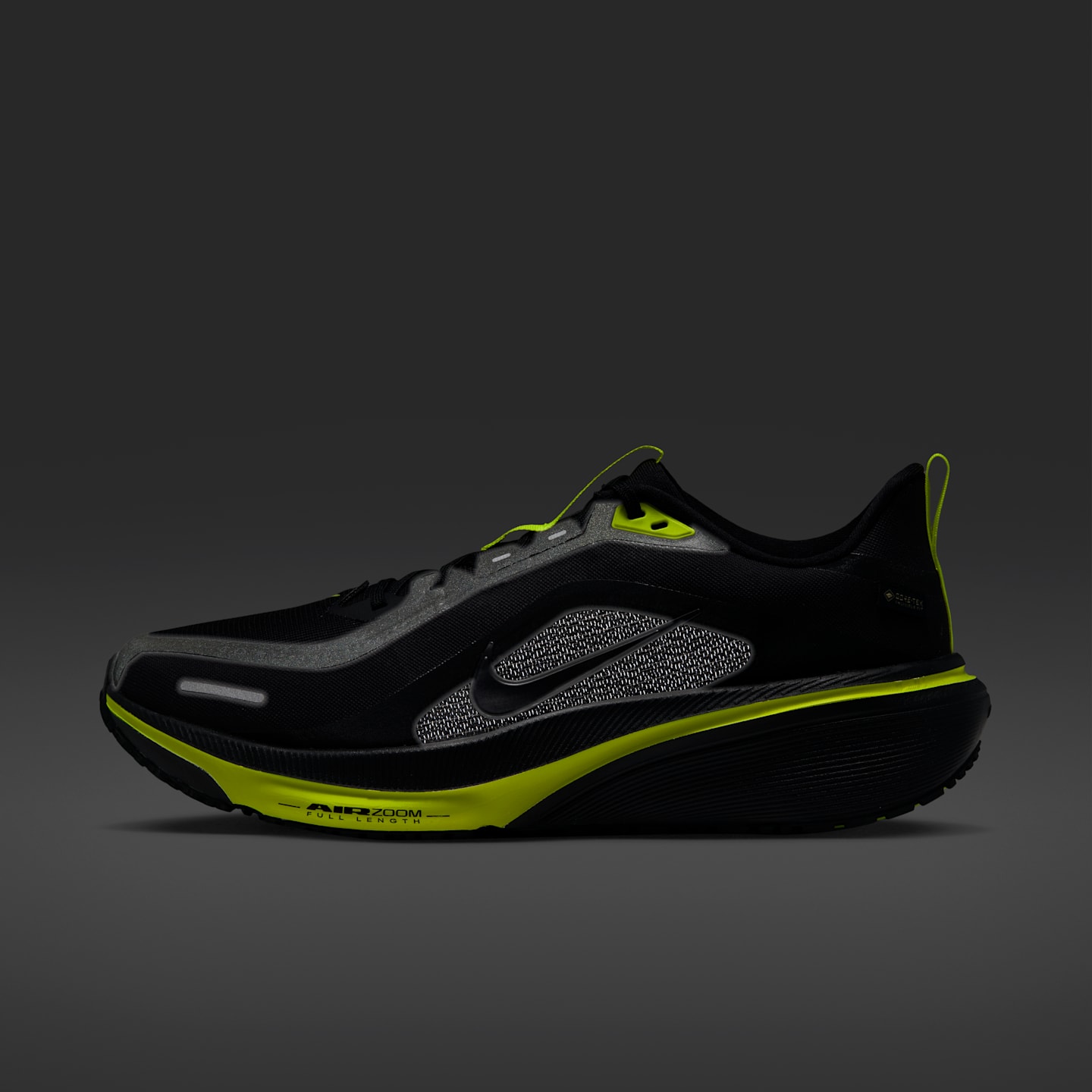 Мужские кроссовки Nike Pegasus 42 GORE-TEX Waterproof Road Running, цвет: Чёрный / Лимонный — фото 9