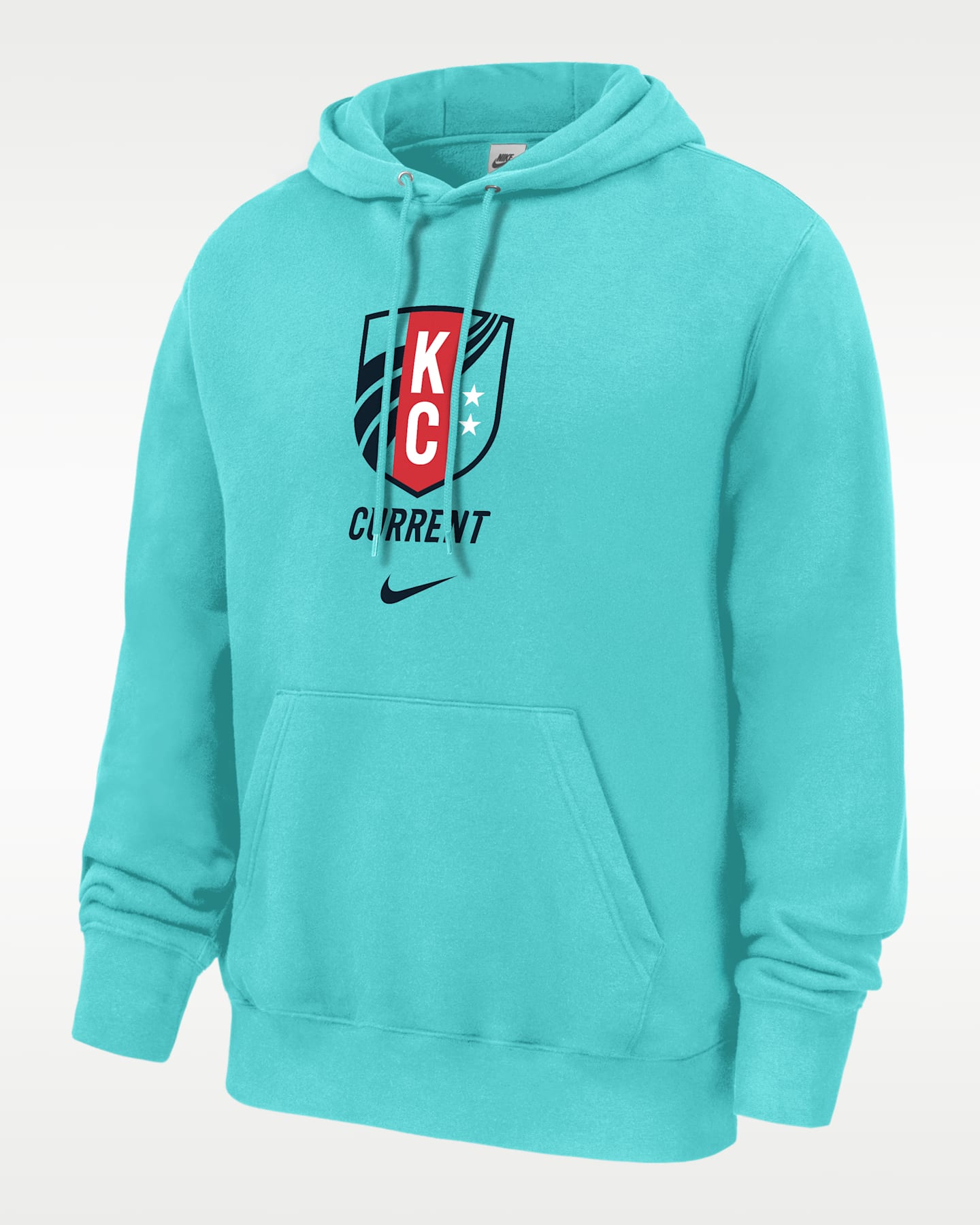 Мужское флисовое худи Nike Nwsl Kansas City Current Club, цвет: Светлый аквамариновый — фото 2