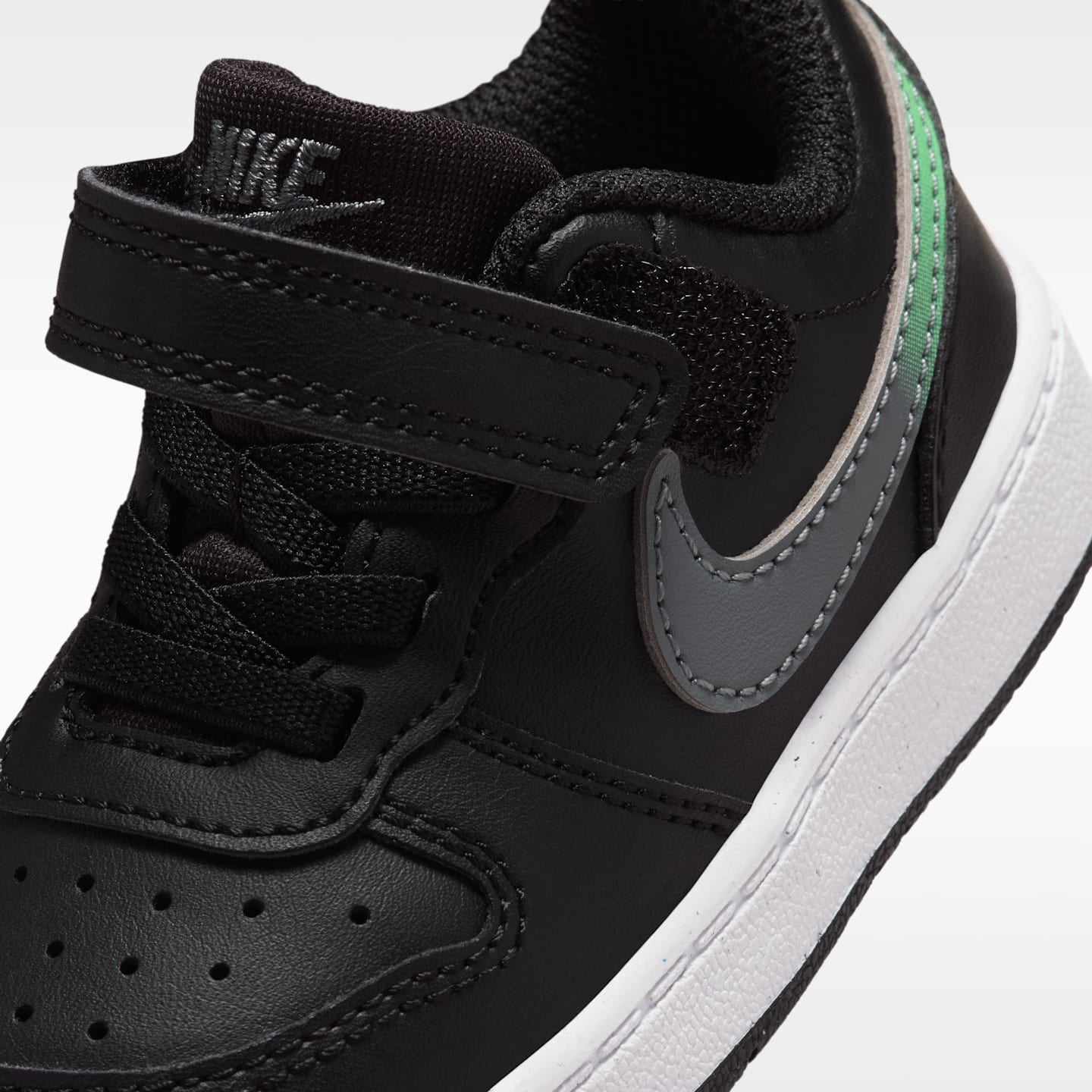 Детские кроссовки Nike Court Borough Low Baby/Toddler, цвет: Чёрный / Дымчатый серый — фото 7