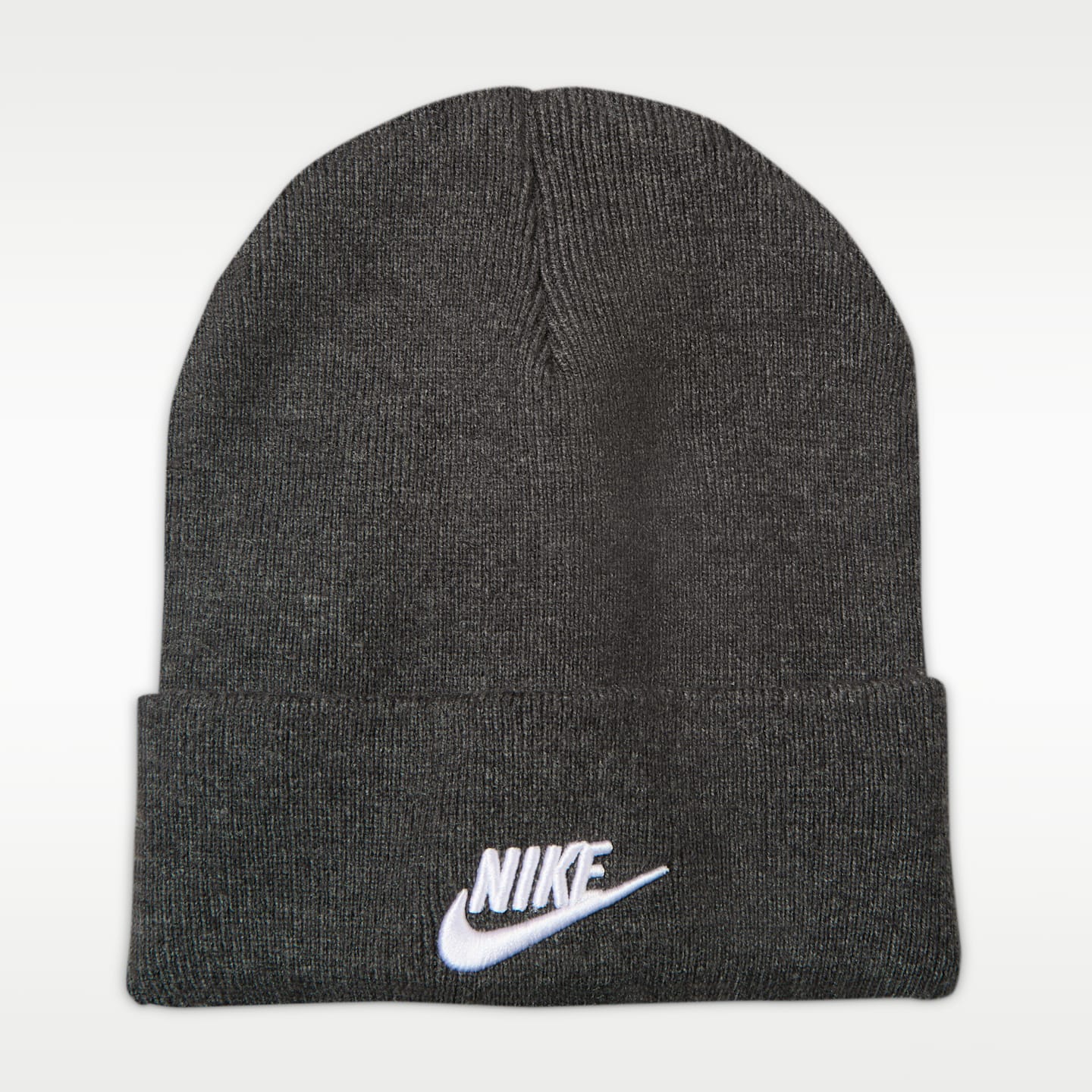 Детская шапка Nike Peak Beanie, цвет: Чёрный меланжевый / Белый — фото 5