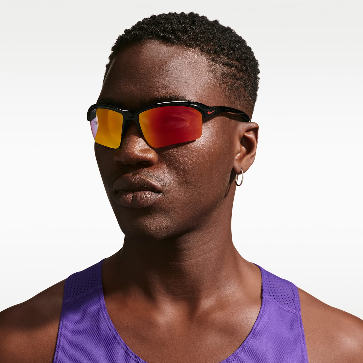 Мужские очки Nike Skylon Rise Team Road Tint, цвет: Чёрный / Красный — фото 2