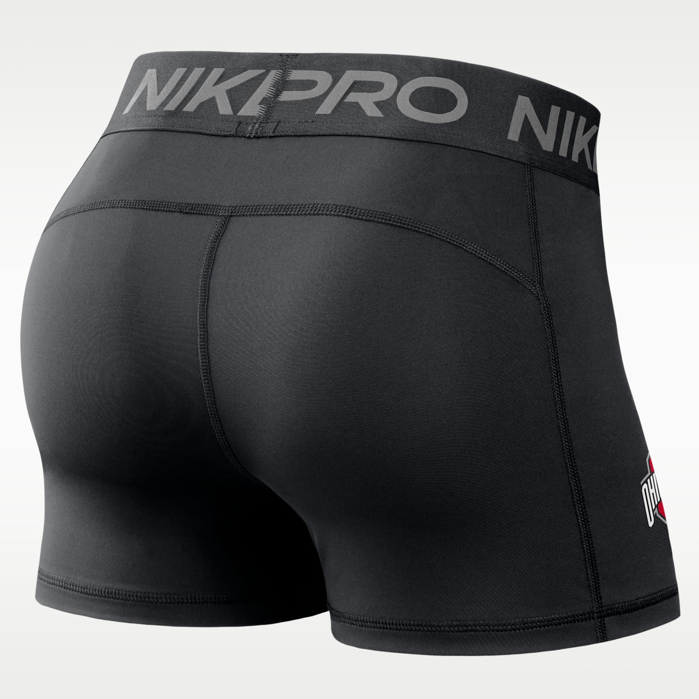 Женские шорты Nike Ohio State Pro Dri-FIT со средней посадкой, цвет: Чёрный — фото 2