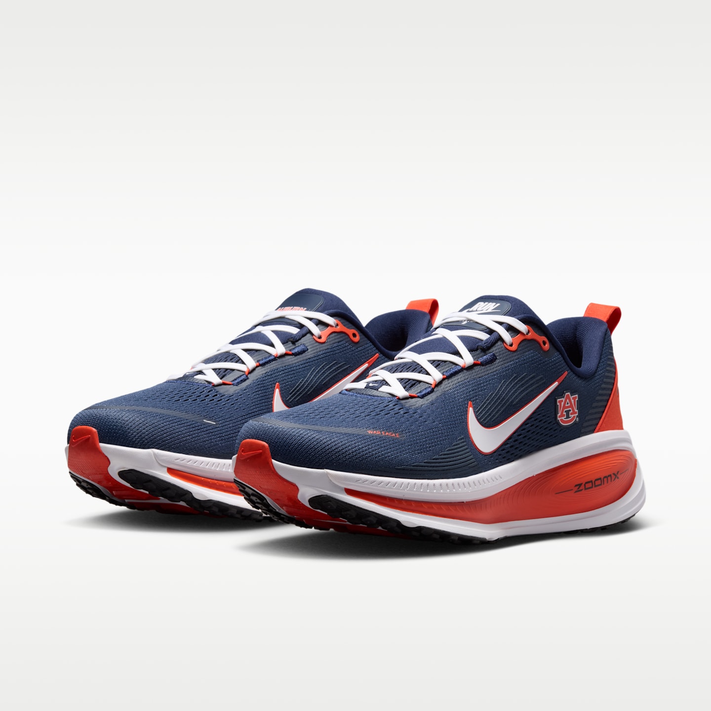 Мужские кроссовки Nike College Vomero 18 (Auburn) Road Running, цвет: Тёмно-синий / Оранжевый — фото 5