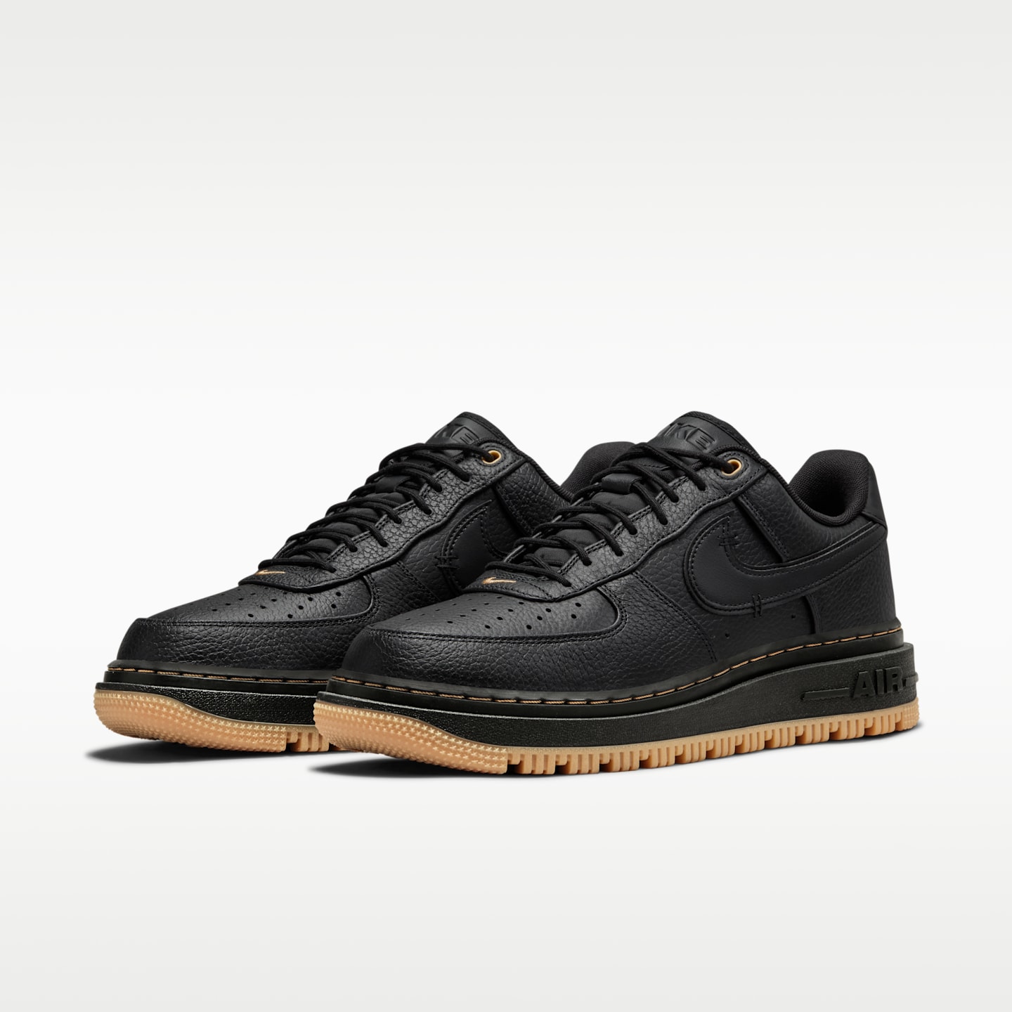 Мужские кроссовки Nike Air Force 1 Luxe, цвет: Чёрный / Карамельный жёлтый — фото 5
