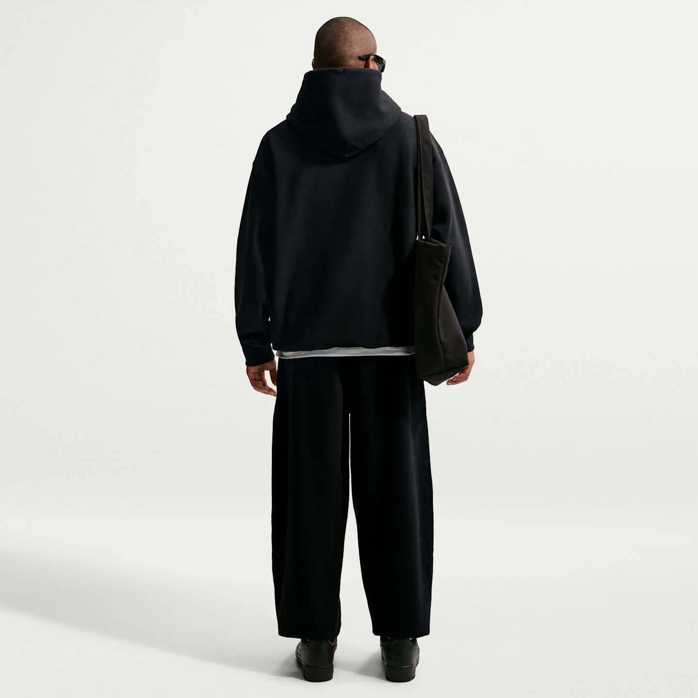 Мужское худи Nike Solo Swoosh Pullover, цвет: Чёрный / Белый — фото 5