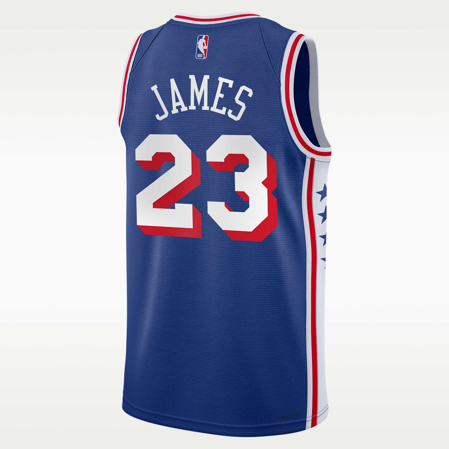 Детский топ Nike Lebron James Philadelphia 76ers Icon Edition NBA Swingman Jersey, цвет: Синий — фото 2