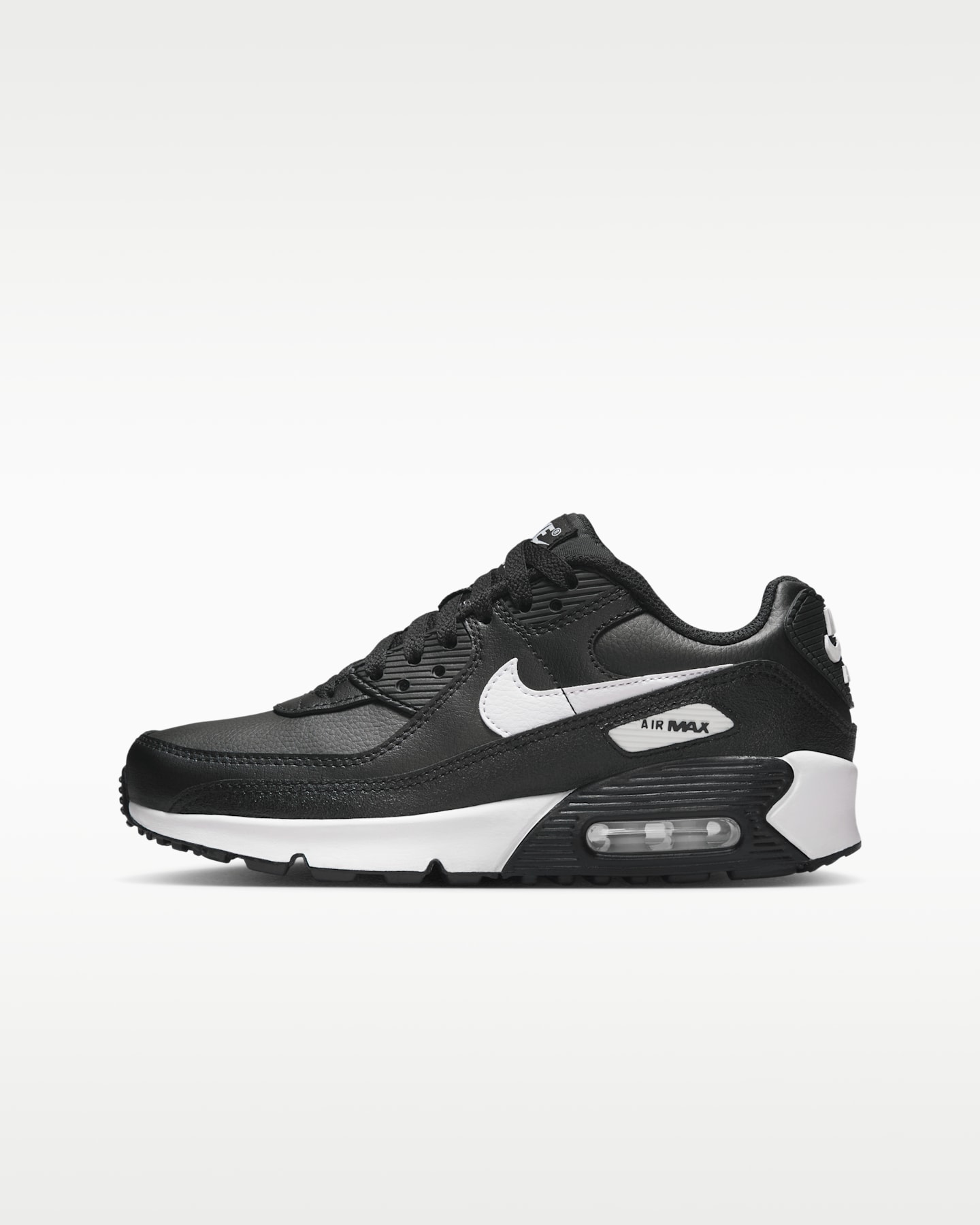 Детские кроссовки Nike Air Max 90 Little Kids' Shoes, цвет: Чёрный / Белый, вариант 1 — фото 9