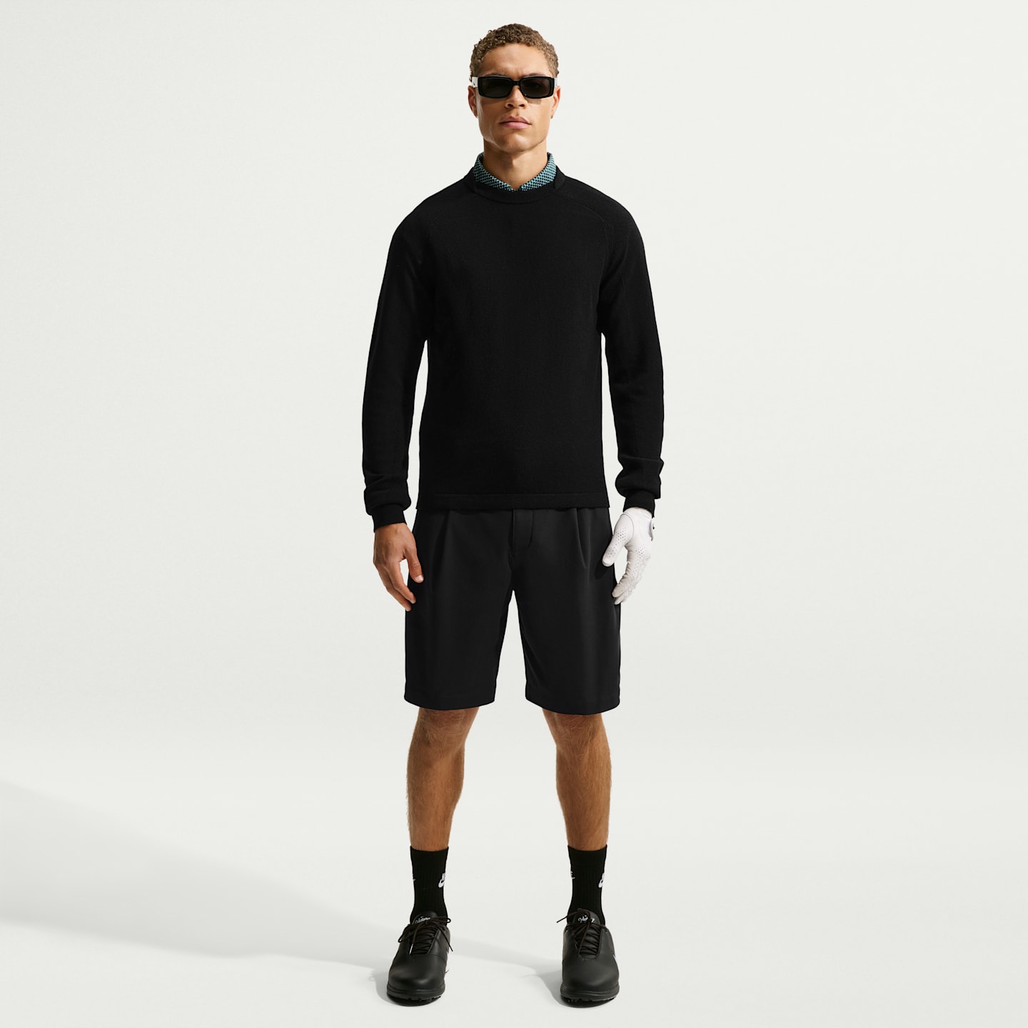Мужской топ Nike Tailored Performance Crew-Neck Golf Crew-Neck Top, цвет: Чёрный / Антрацитовый — фото 4
