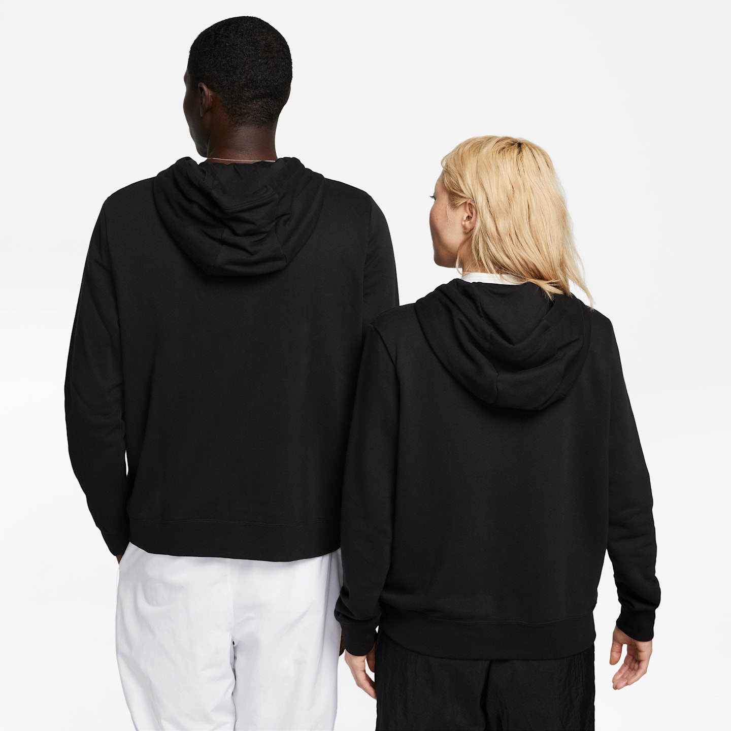 Женское худи на молнии Nike Sportswear Club Fleece, цвет: Чёрный / Белый — фото 2