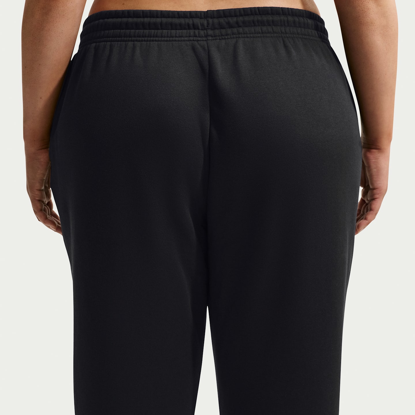 Женские брюки Nike Sportswear Phoenix Fleece Mid-Rise, цвет: Чёрный / Молочный — фото 3