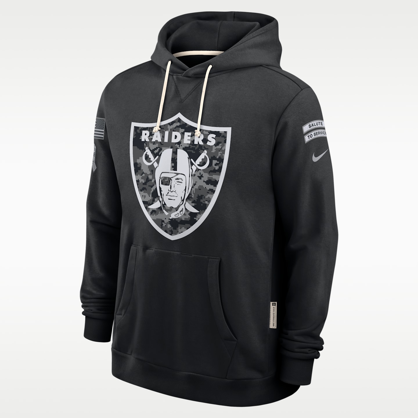 Мужское худи Nike Dri-FIT NFL Las Vegas Raiders Salute to Service Sideline, цвет: Чёрный — фото 1