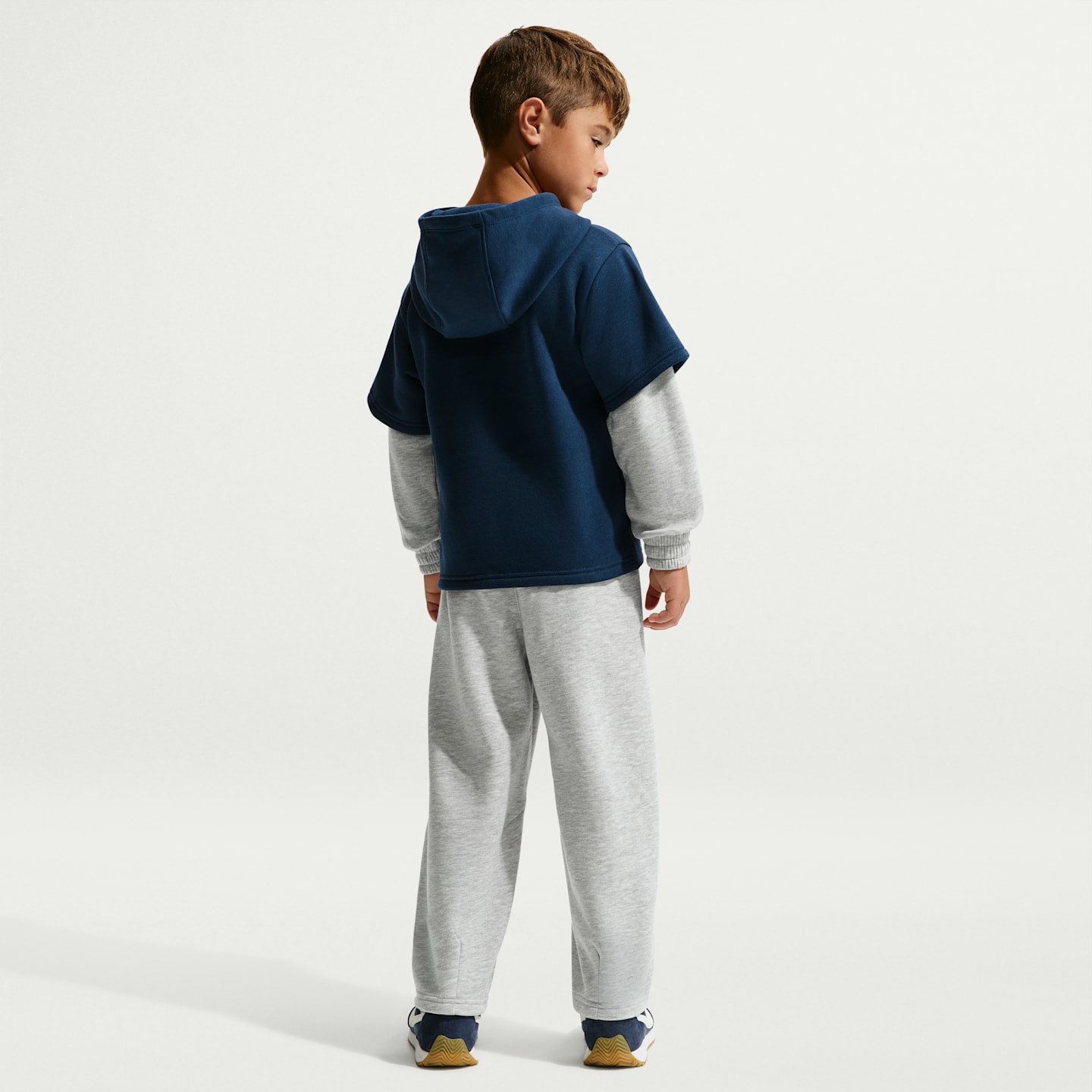 Детские комплекты Nike Sportswear Snow Motion Twofer Fleece 2-Piece Set, цвет: Серый меланжевый — фото 7